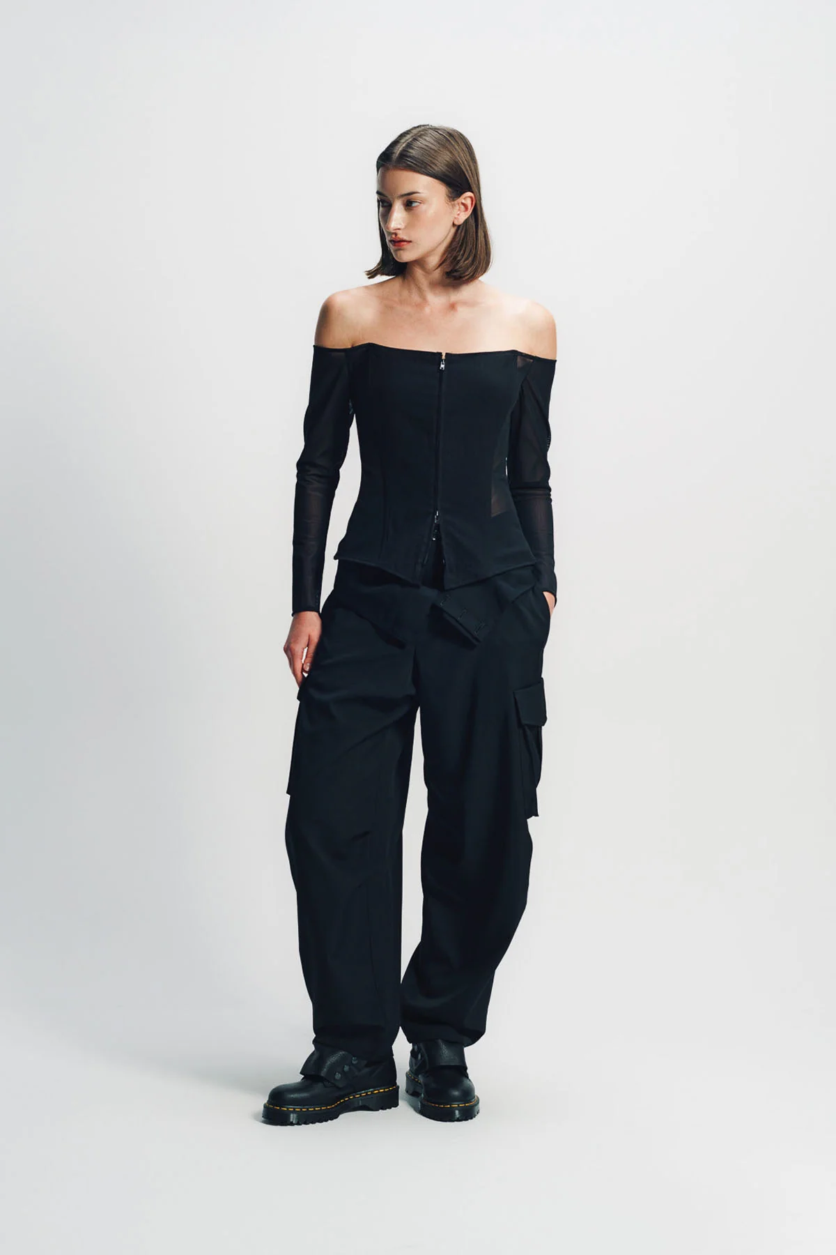 LIMI FEU | MUSLIN SLEEVED BUSTIER