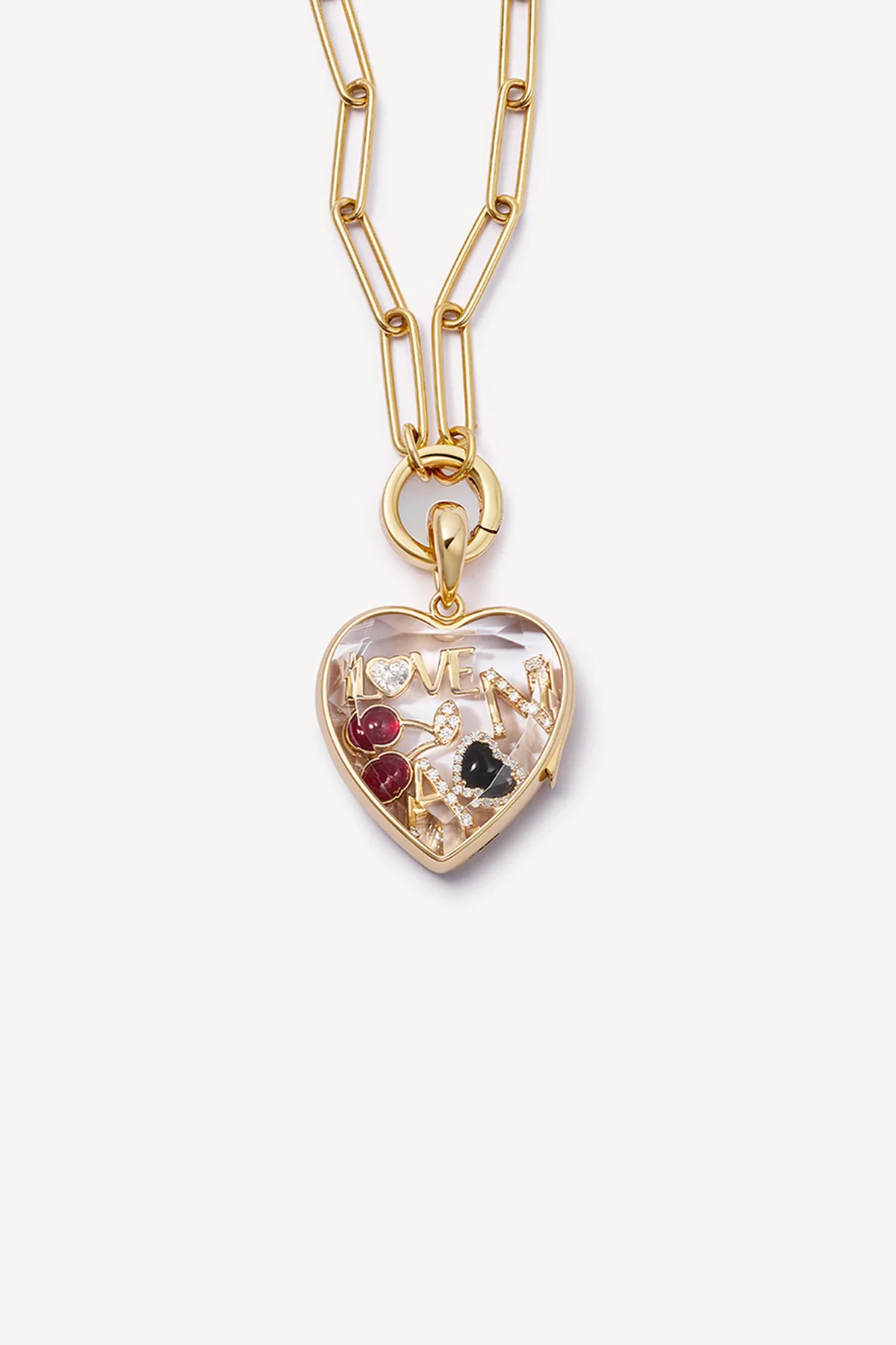LOQUET LONDON | GOLD ECLIPSE HEART CHARM - Image 2