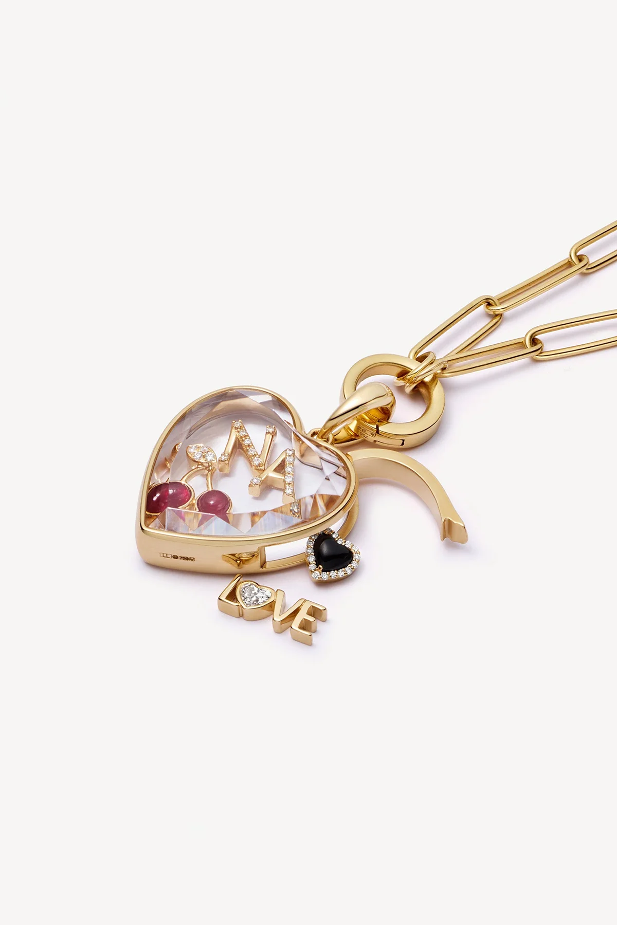 LOQUET LONDON | GOLD ECLIPSE HEART CHARM - Image 3