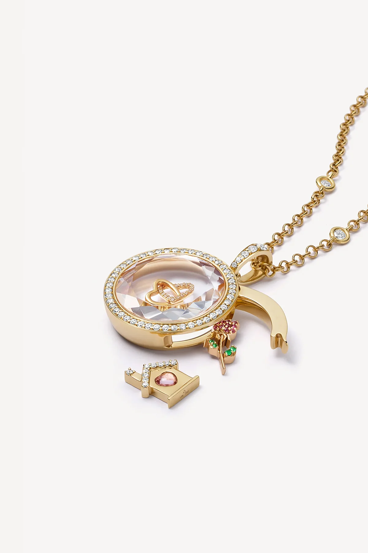 LOQUET LONDON | PINK SAPPHIRE ROSE CHARM - Image 2