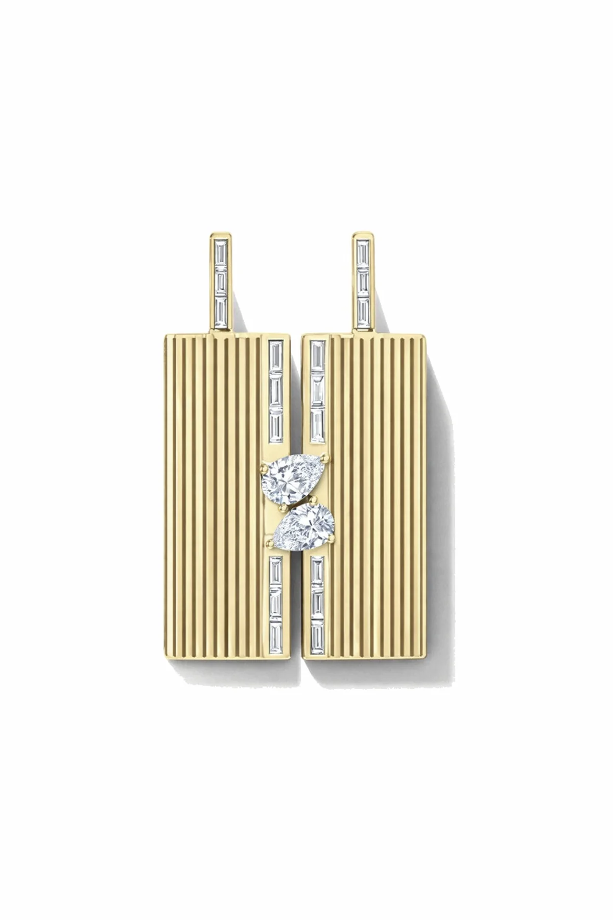 Loraida | 18K Gold Medium Blade Double Pear Pendant