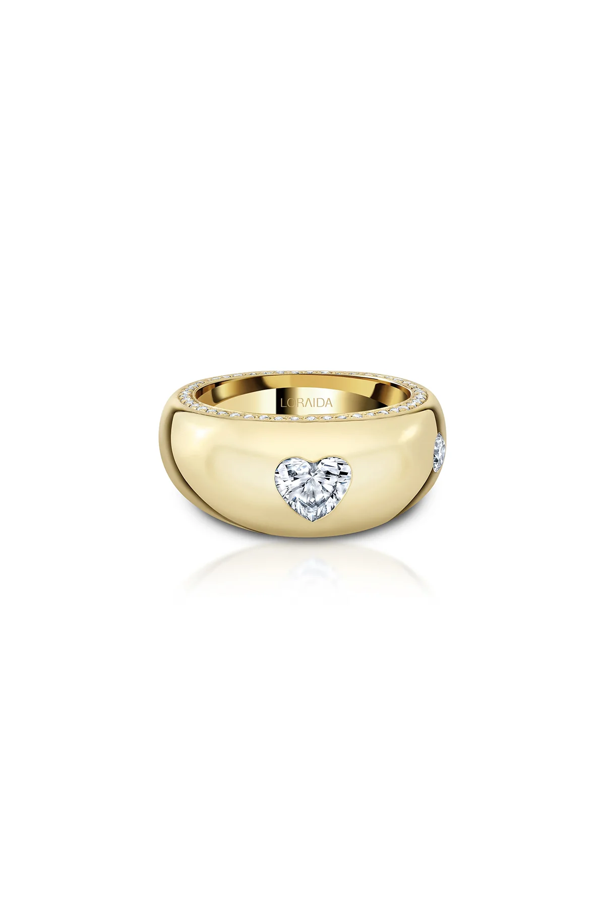 LORAIDA | YELLOW GOLD HEART RING - Image 2