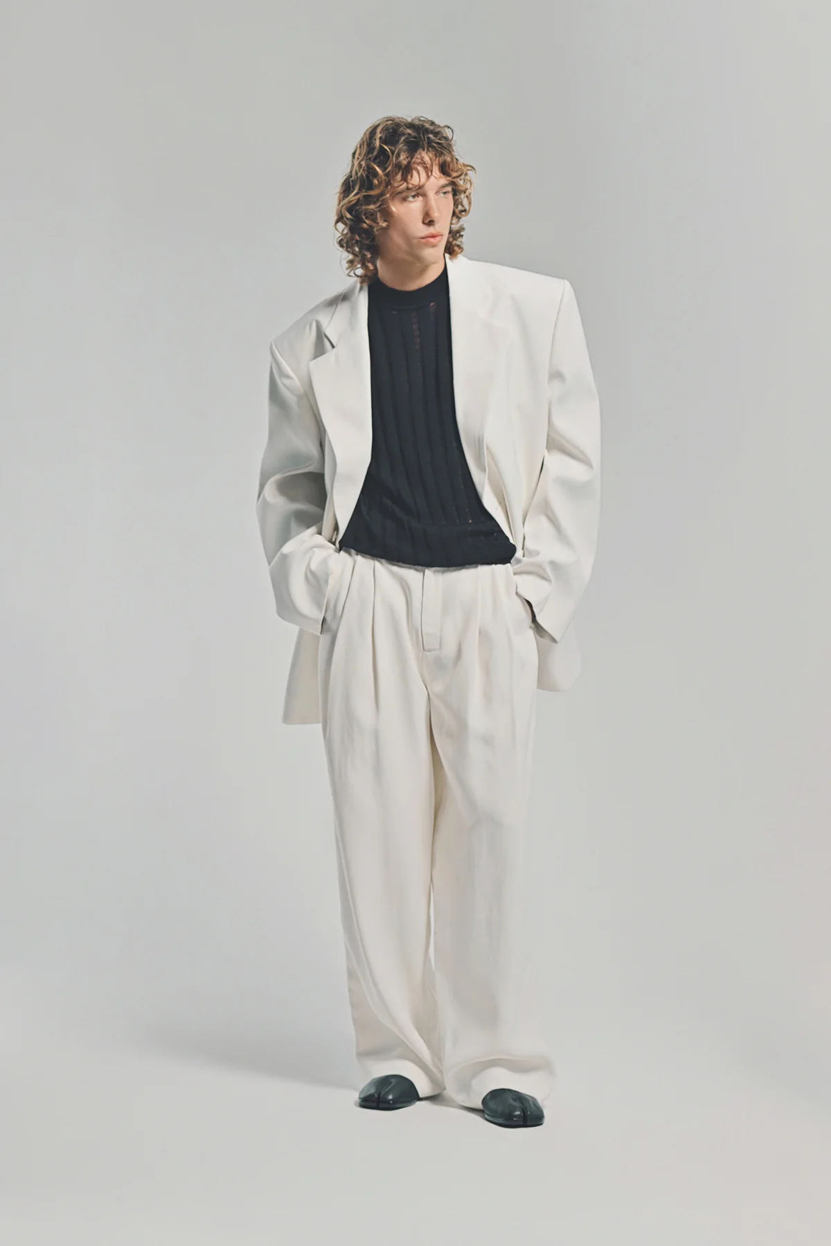 LOUIS GABRIEL NOUCHI | WIDE-LEG PLEATED PANTS