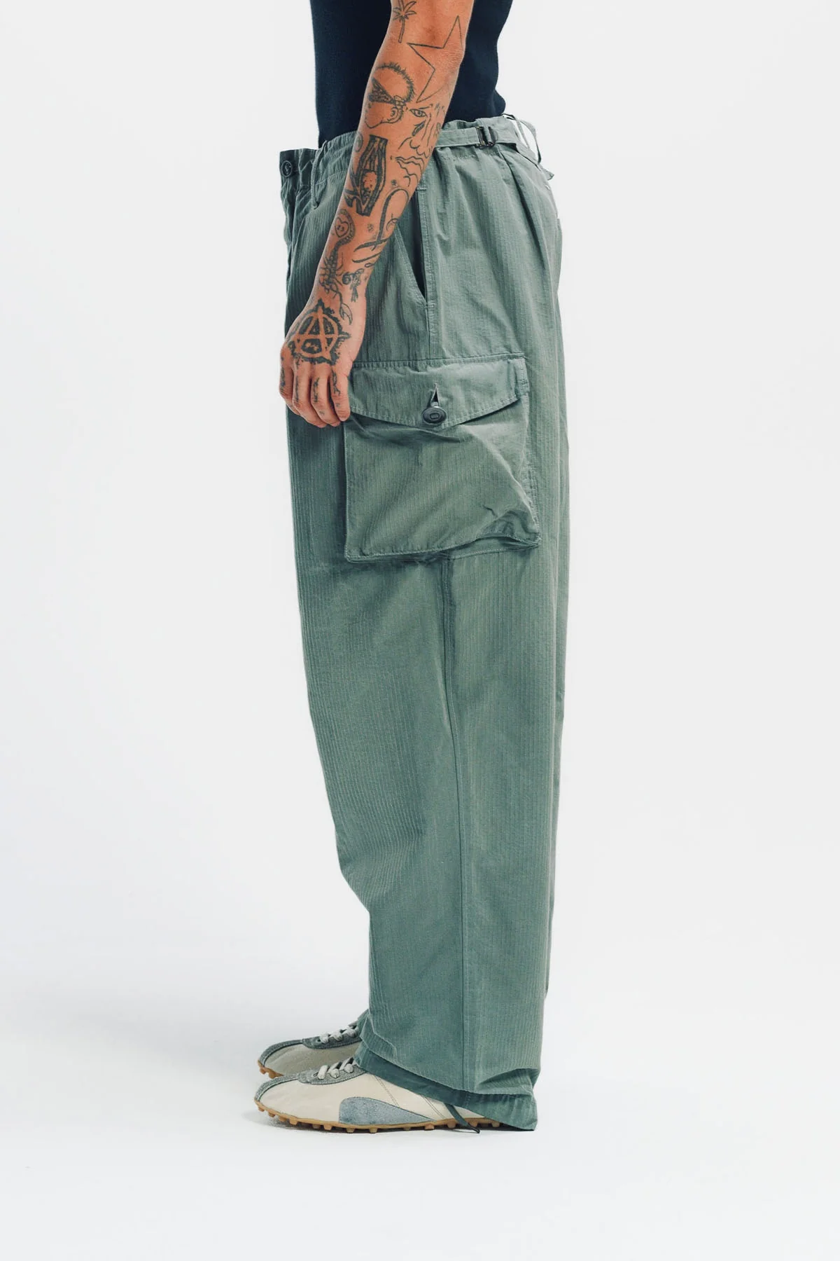 MAISON MARGIELA | COTTON BLEND CARGO PANTS - Image 3