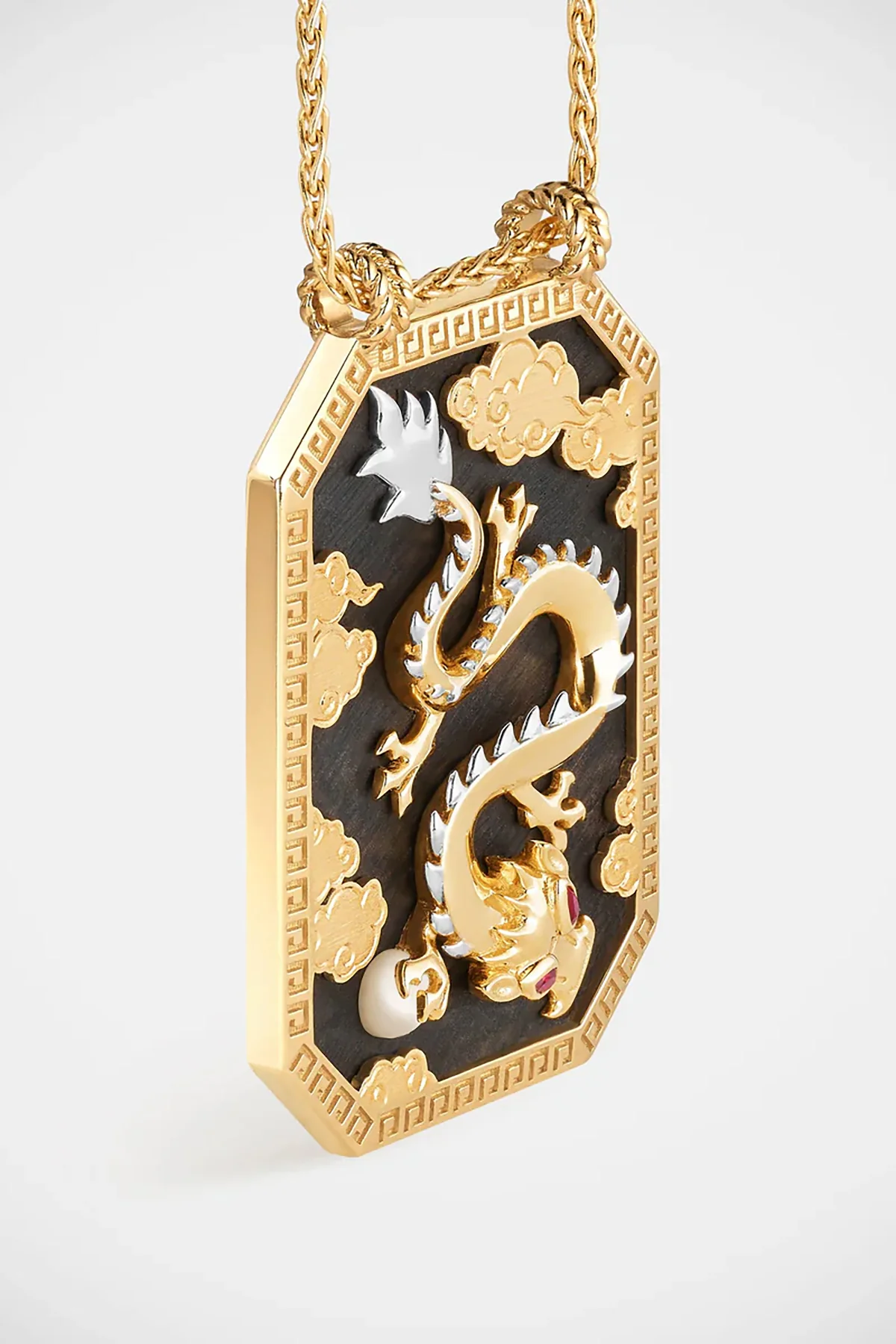 MARIE LICHTENBERG | 18K GOLD EBONY DRAGON NECKLACE - Image 2