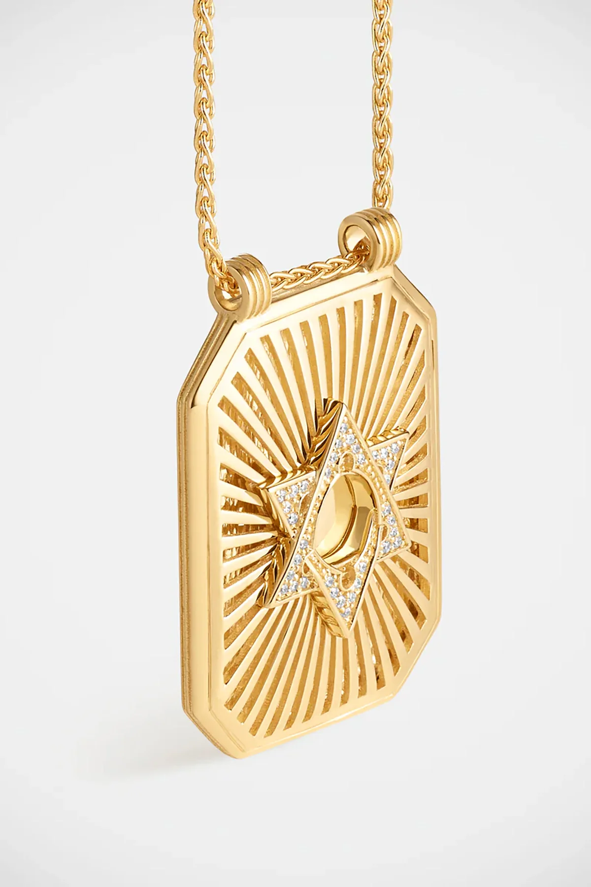 MARIE LICHTENBERG | 18K GOLD STAR SCAPULAR NECKLACE - Image 2