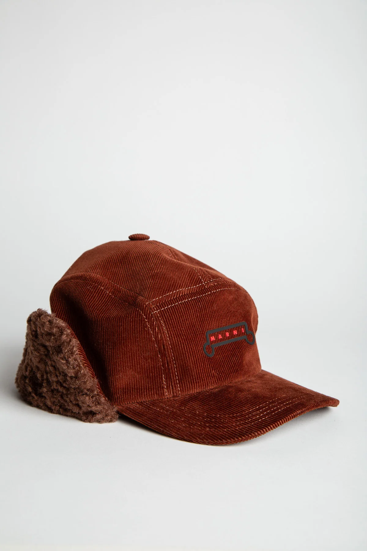 MARNI | BROWN CORDUROY AVIATOR BASEBALL CAP - Image 2