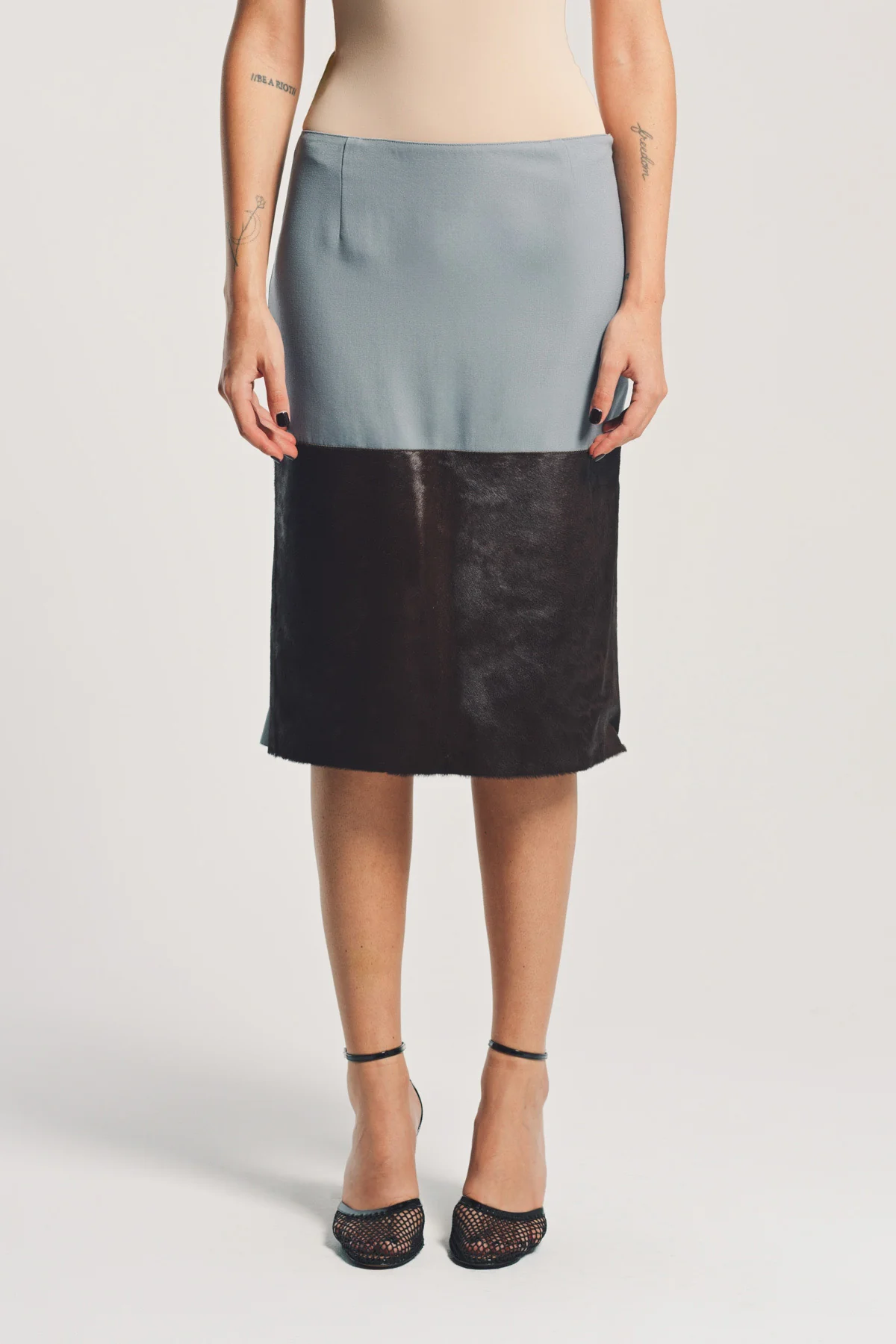 MARNI | WOOL AND PONY HAIR SKIRT - Image 2