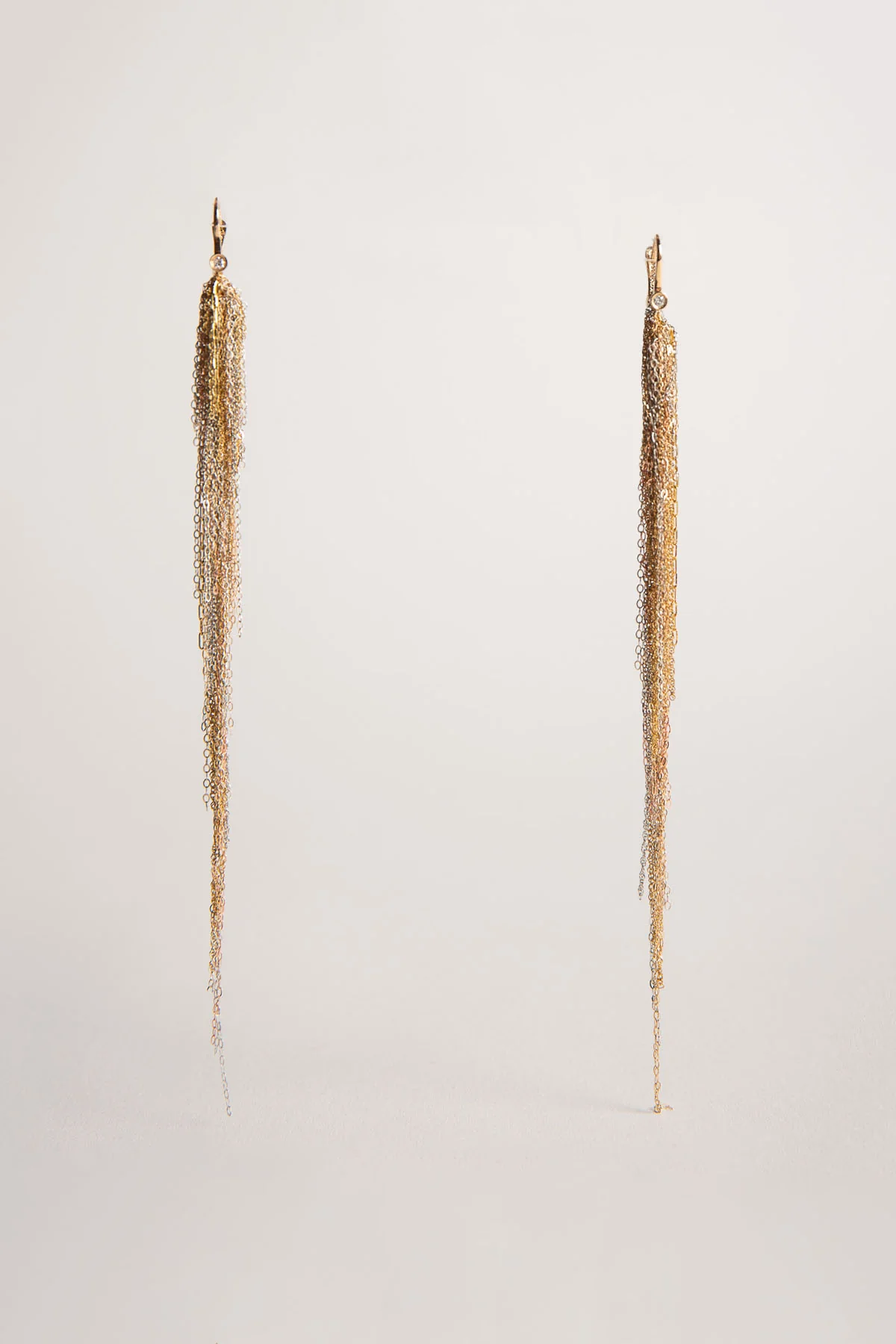 MARTIN BERNSTEIN | GOLD DIAMOND CHAIN EARRINGS