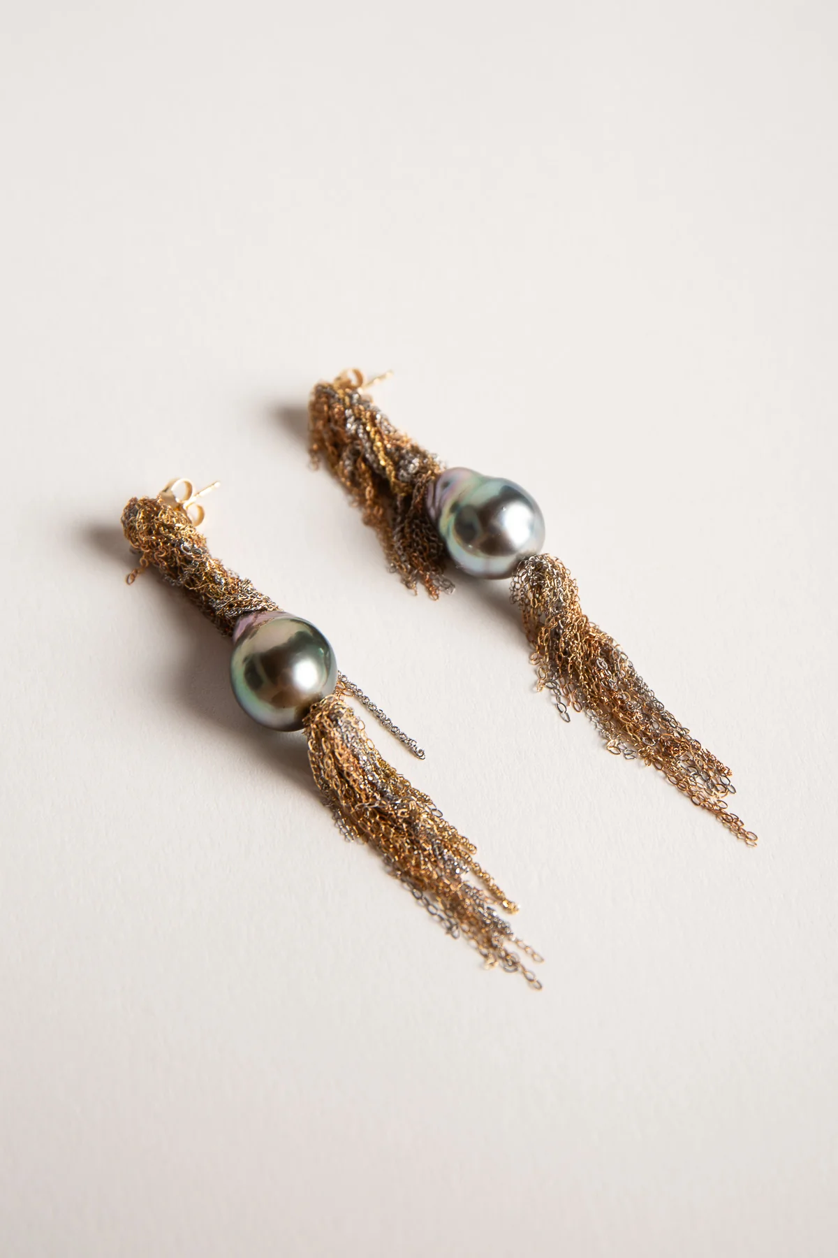 MARTIN BERNSTEIN | GOLD PEARL EARRINGS - Image 2