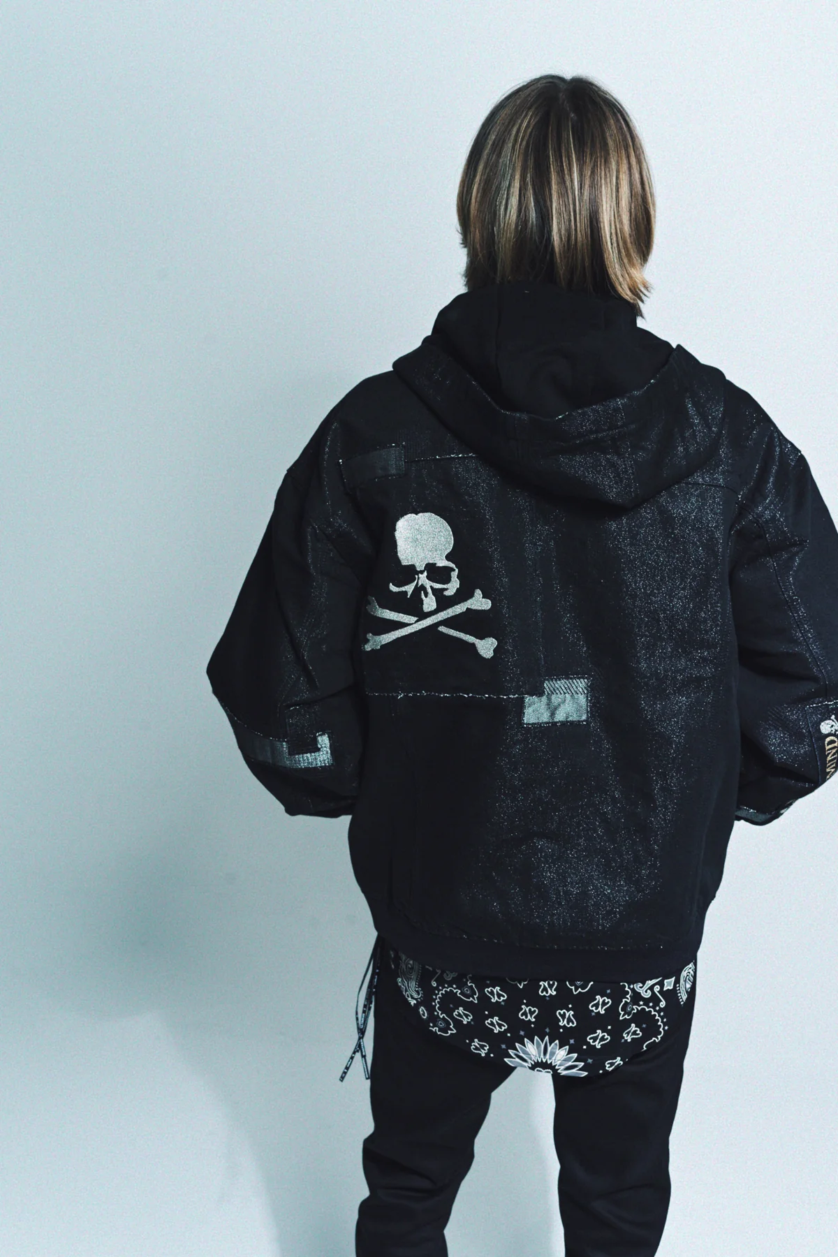MASTERMIND | HOODED PATCHWORK DENIM JACKET - Image 4
