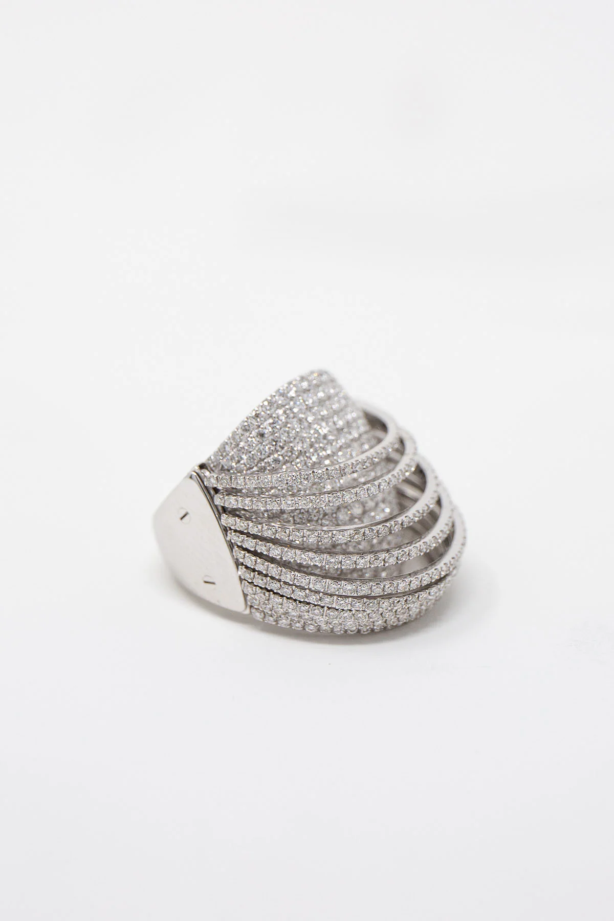 MATTIA CIELO | 18K WHITE GOLD DIAMOND RING - Image 3