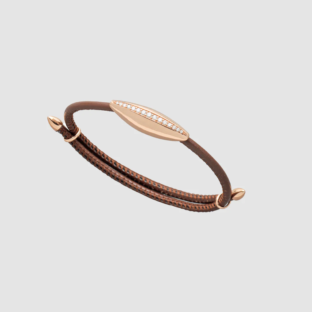 MATTIA CIELO | BROWN LEATHER BRACELET - Image 2