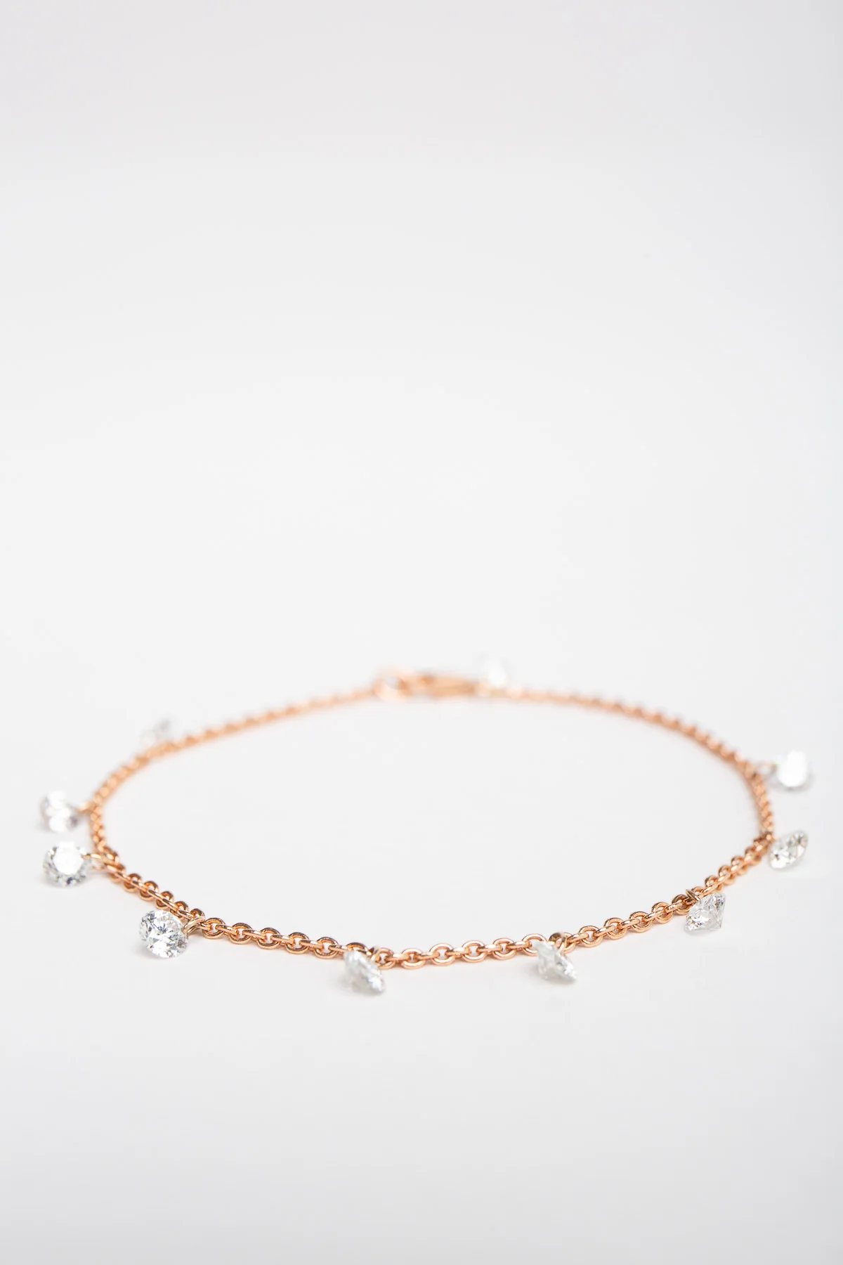 MAUD JEWELRY | 18K ROSE GOLD DIAMOND DROPS BRACELET - Image 2