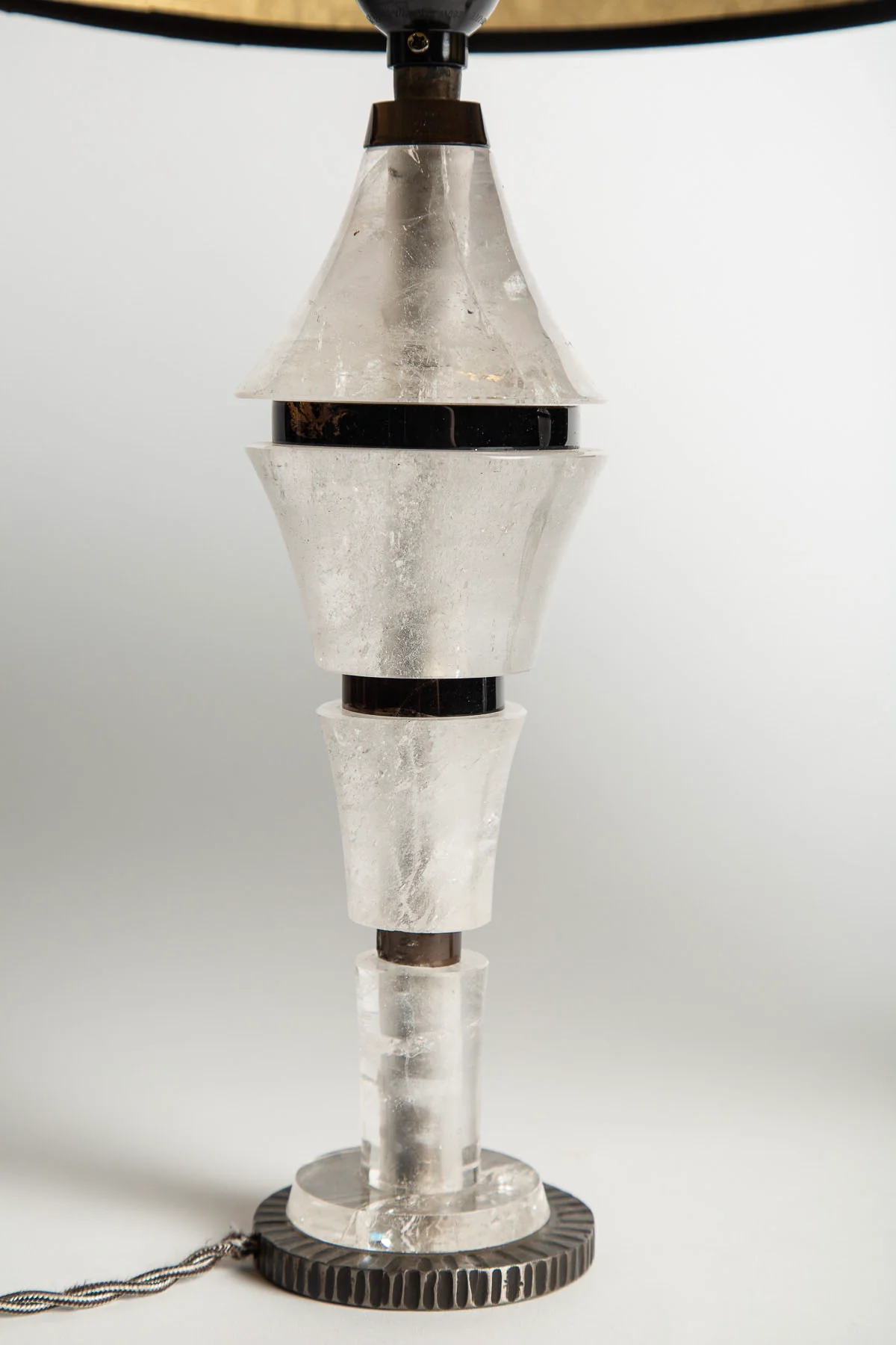 MAXFIELD PRIVATE COLLECTION | BLACK PAGODE ROCK CRYSTAL LAMP - Image 2