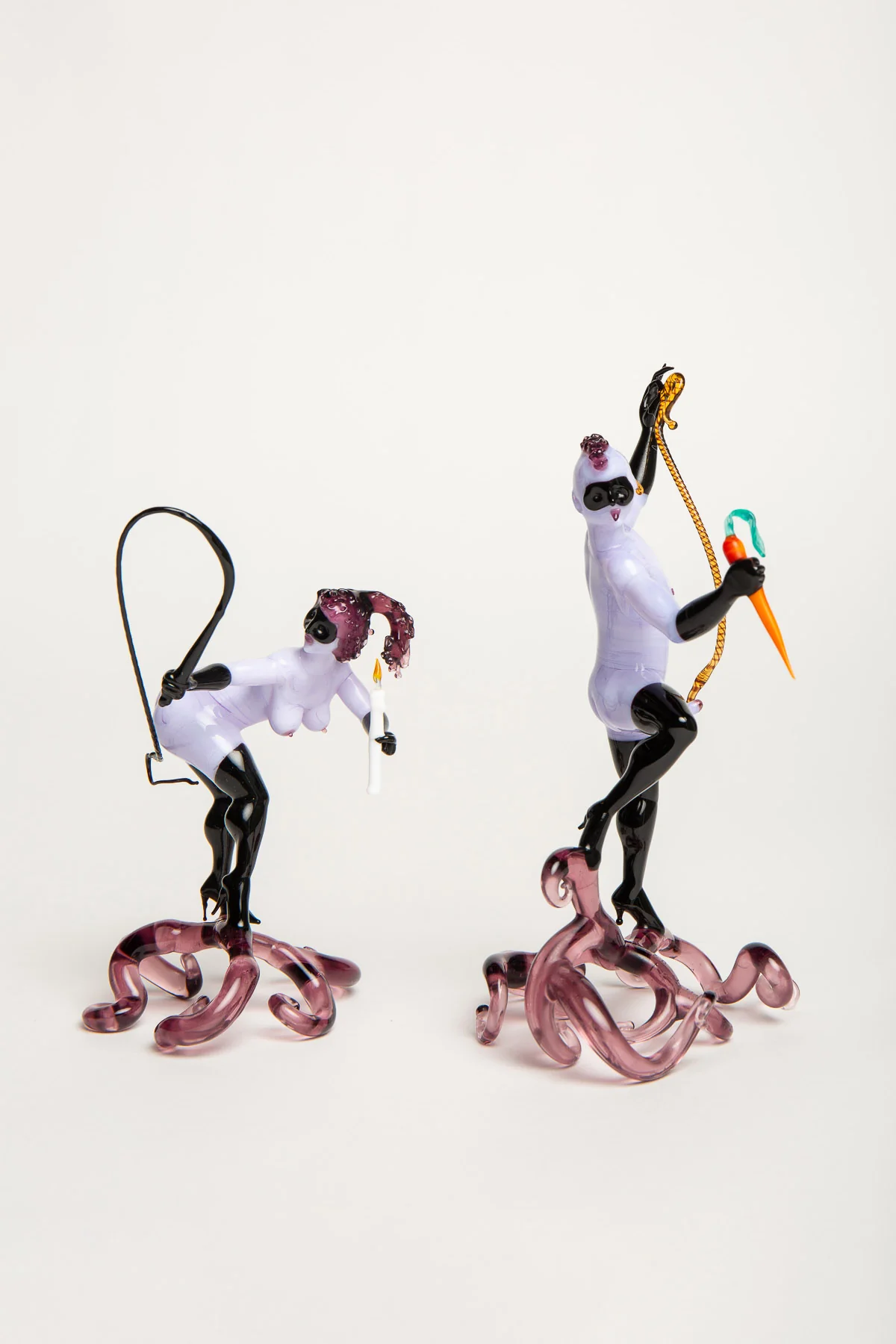 MAXFIELD PRIVATE COLLECTION | MAN AND WOMAN GLASS FIGURES