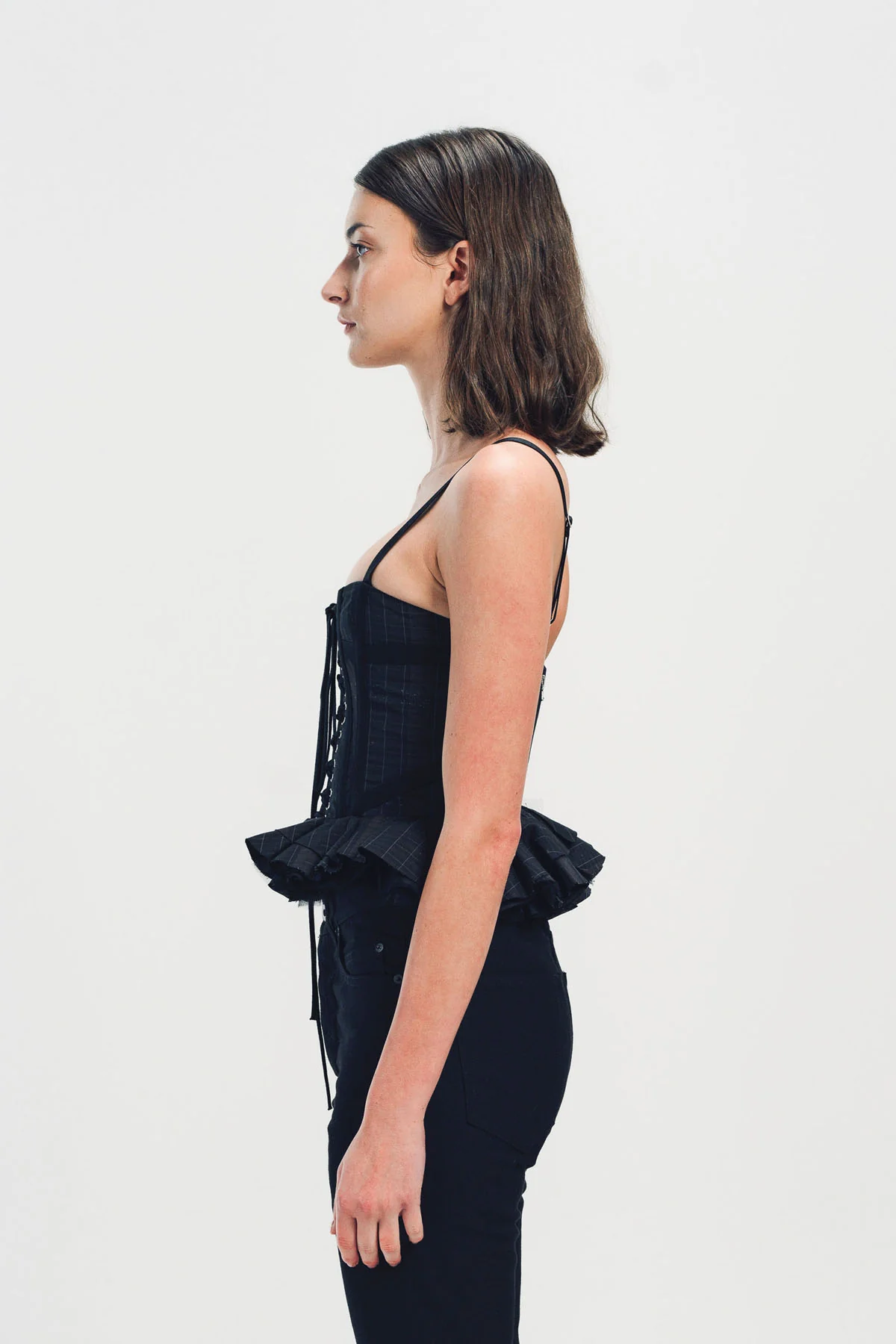 MERUERT TOLEGEN | CORSET RUFFLE TOP - Image 3