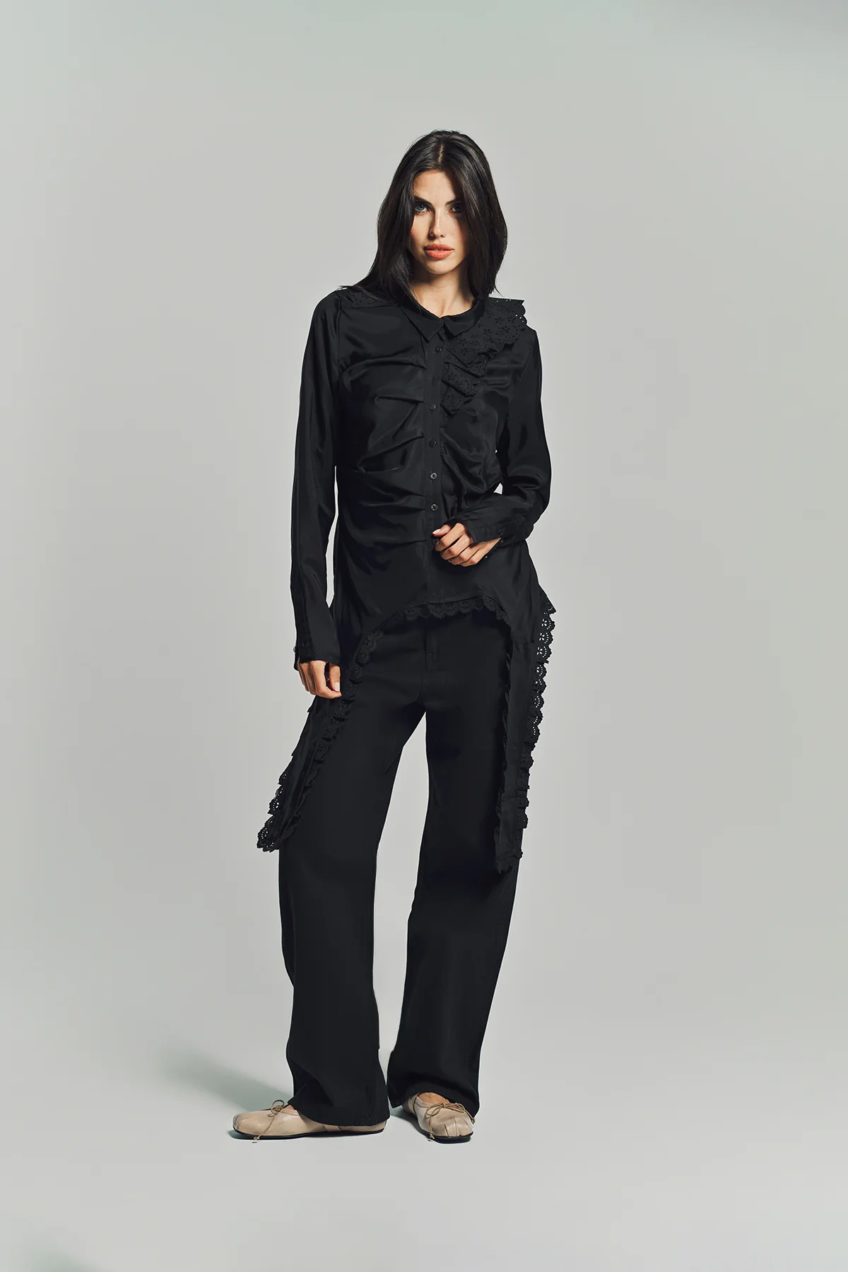 MERUERT TOLEGEN | VARIATED PLEATED BLOUSE