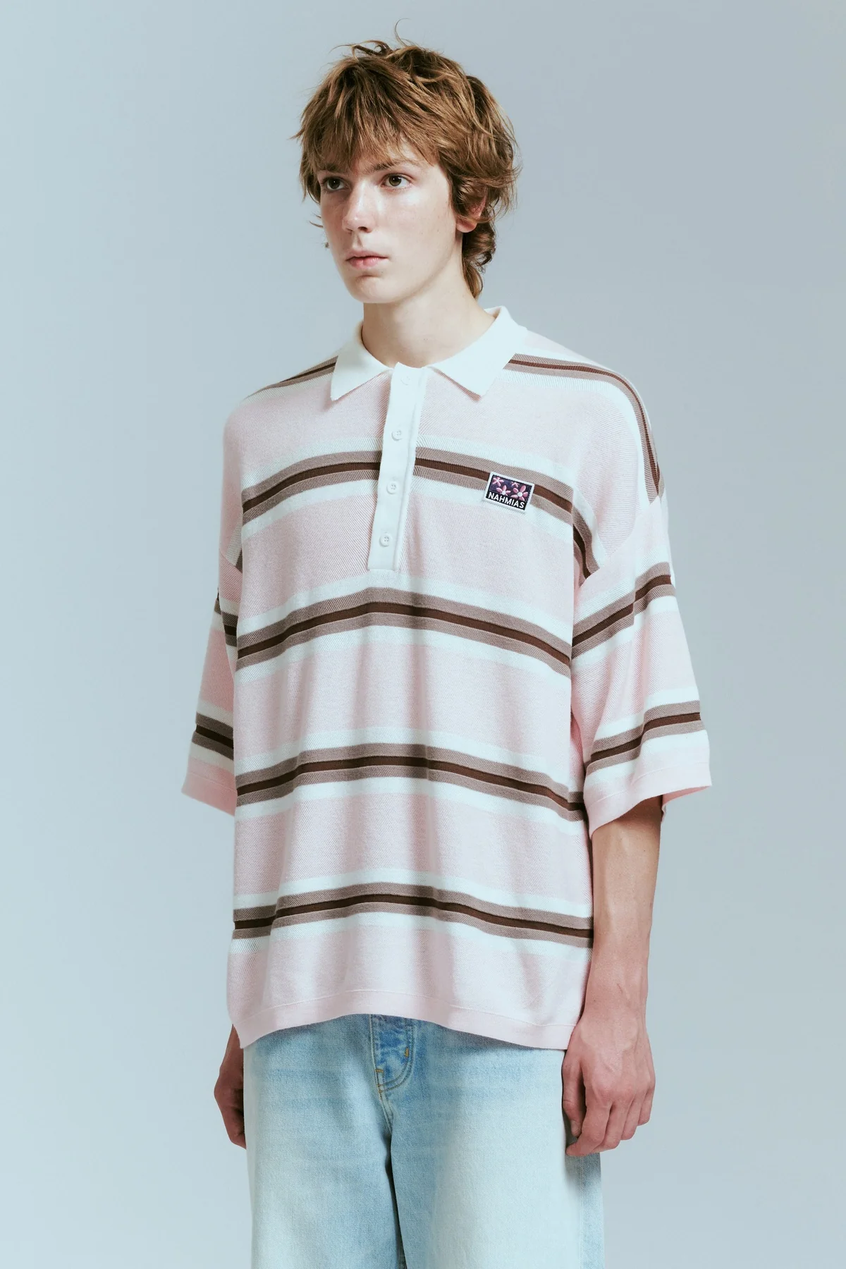 NAHMIAS | KNIT STRIPED POLO - Image 2