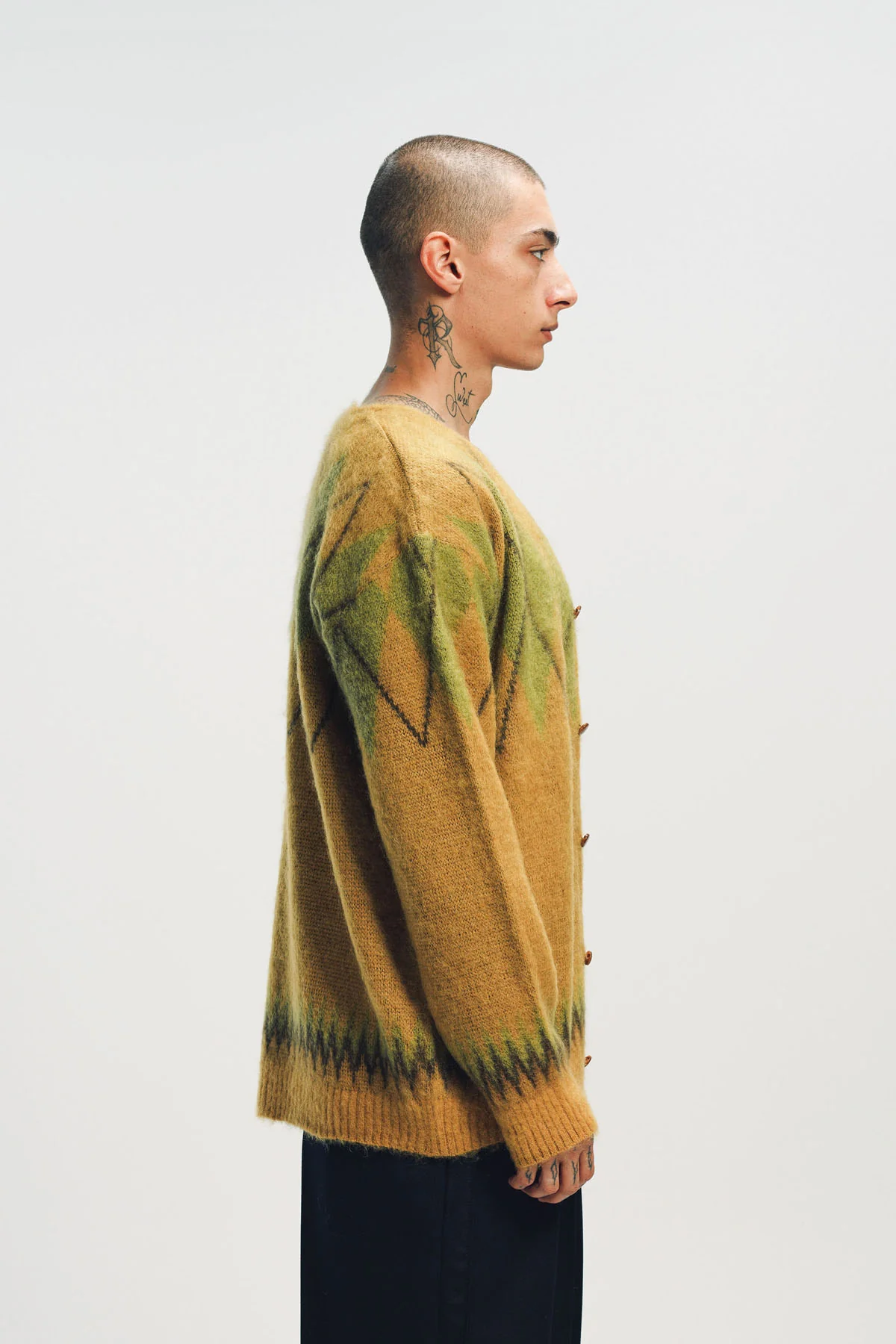 NEEDLES | ARGYLE MOHAIR CARDIGAN - Image 5