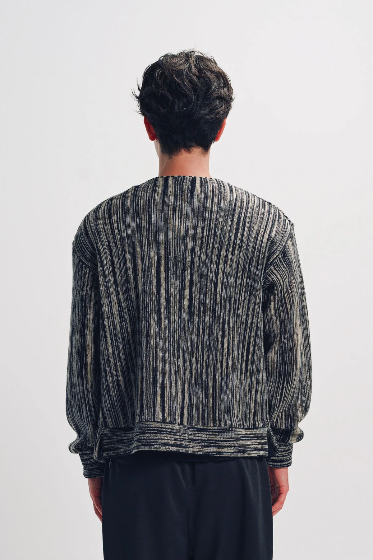 Needles | Black Crepe Weave Cardigan - Image 4