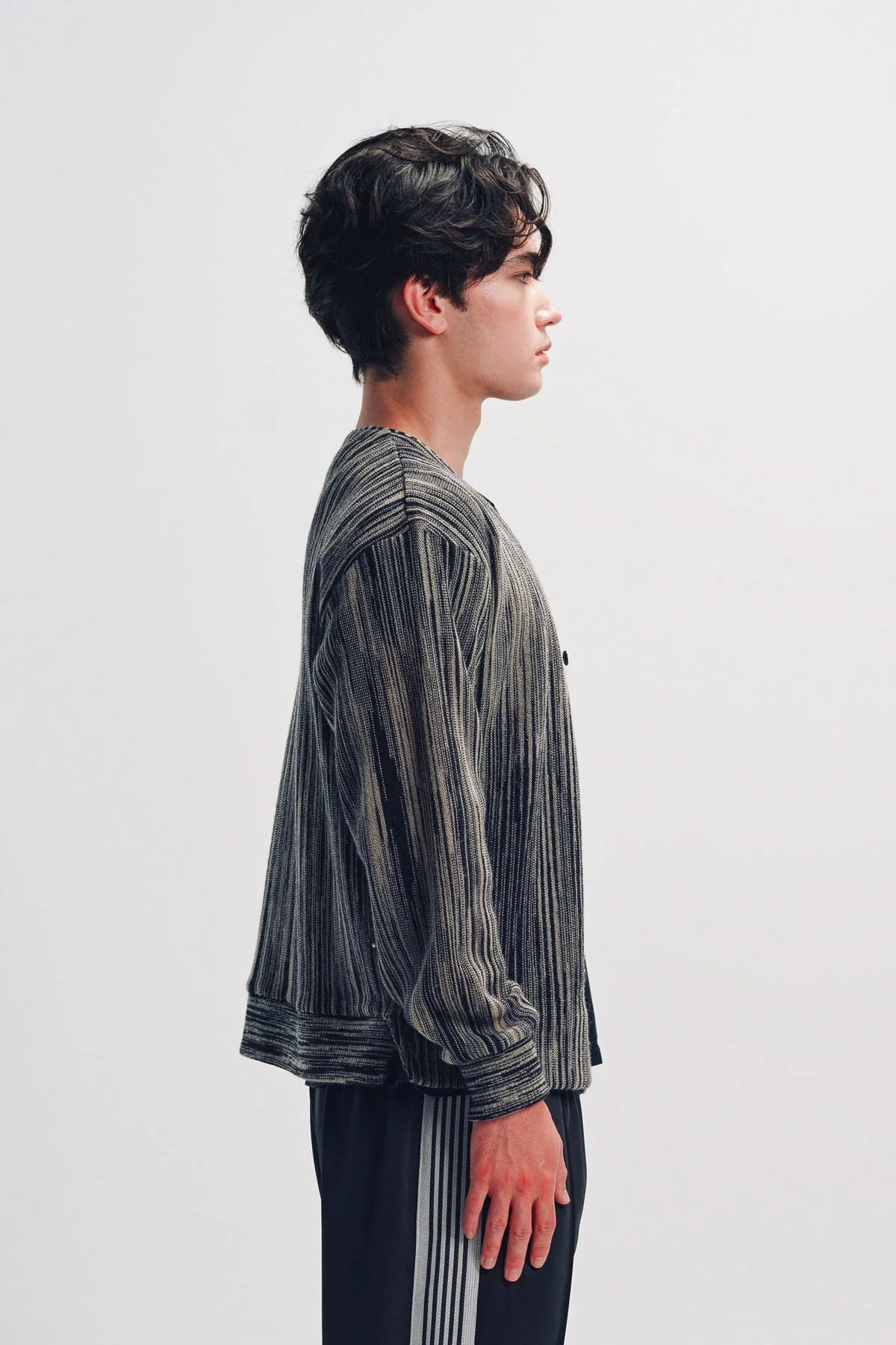 Needles | Black Crepe Weave Cardigan - Image 5