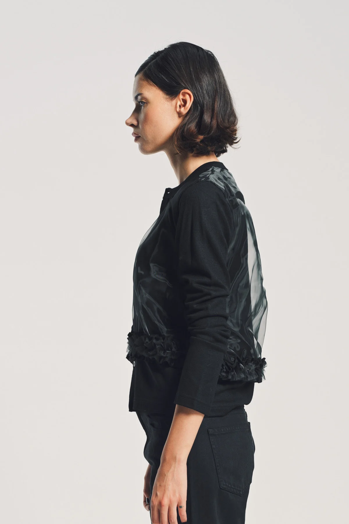 NOIR KEI NINOMIYA | JERSEY AND POLY CARDIGAN - Image 2