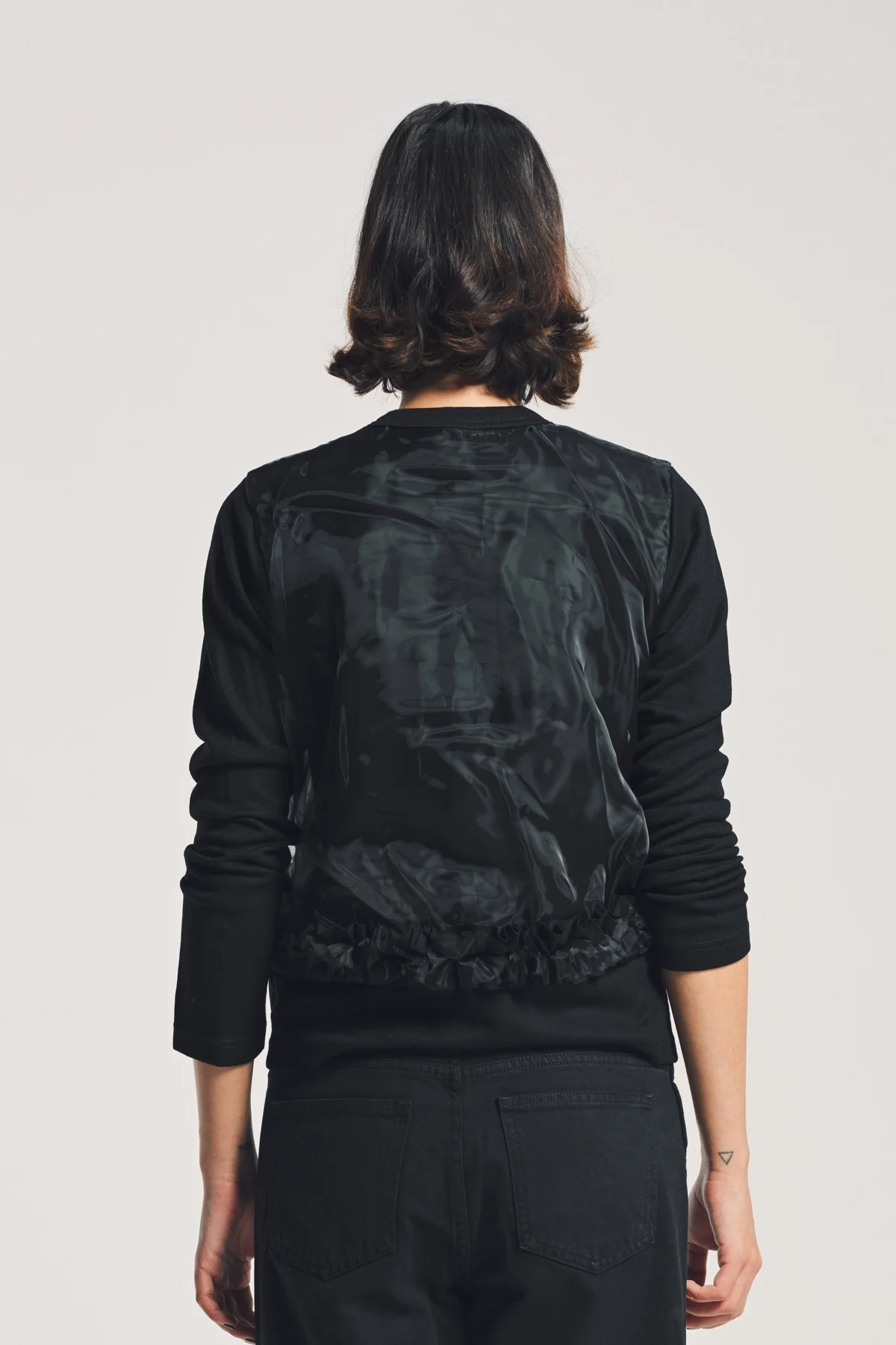NOIR KEI NINOMIYA | JERSEY AND POLY CARDIGAN - Image 3