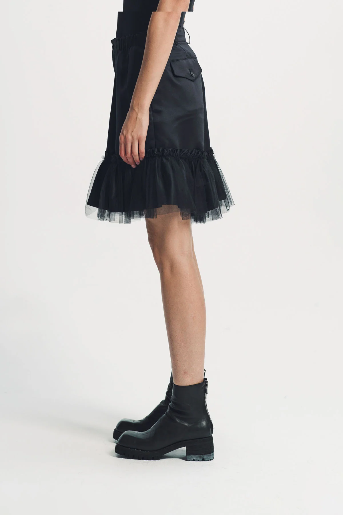 Noir Kei Ninomiya | Satin Tulle Shorts - Image 3
