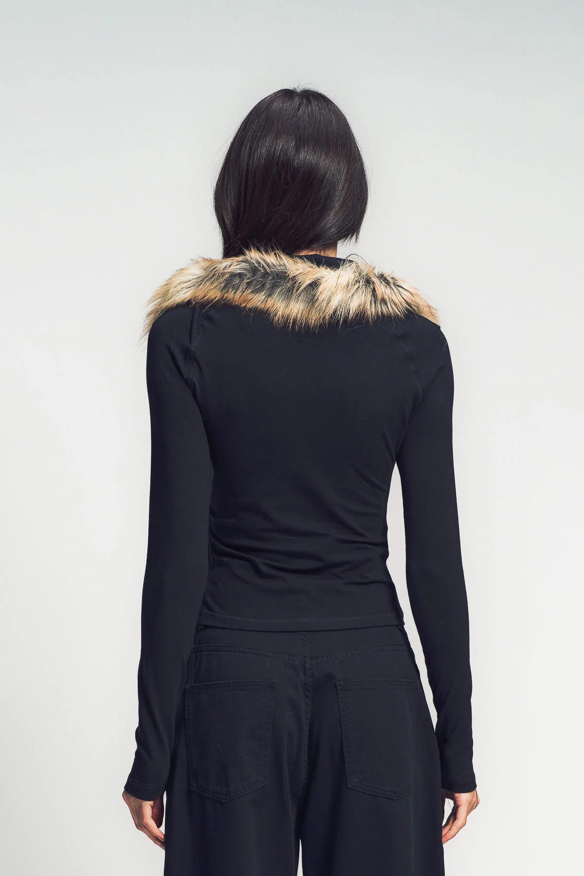 OTTOLINGER | FURRY LONG SLEEVE POLO - Image 4