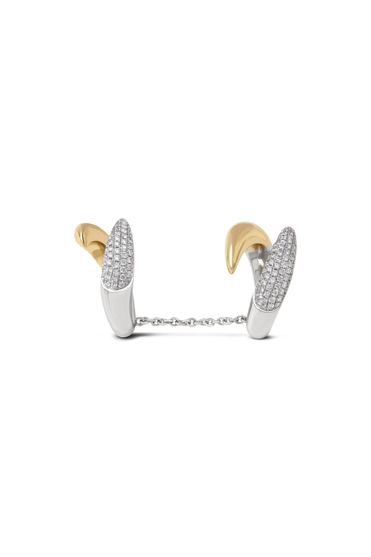 RAINBOW K | DIAMOND DROP DOUBLE RING - Image 3