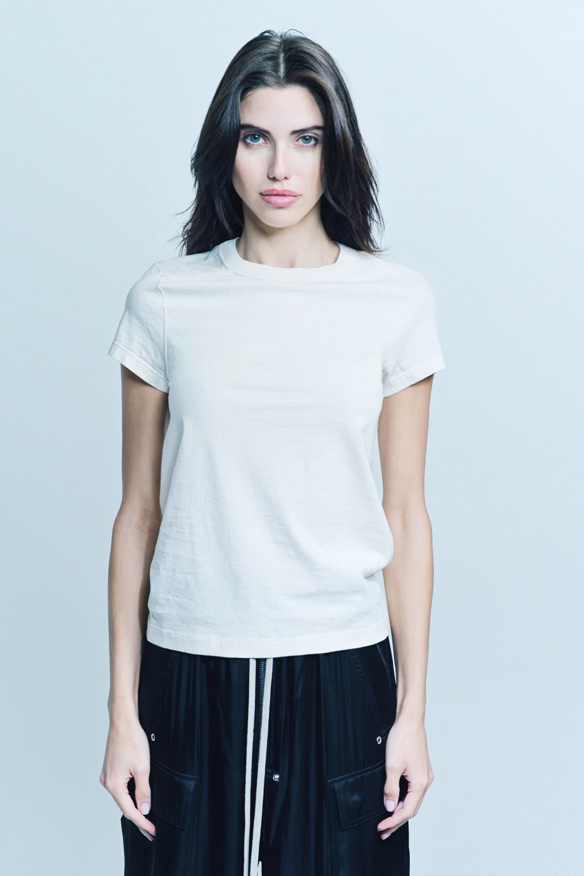 RICK OWENS | CROP LEVEL SHORT SLEEVE TEE - Image 2