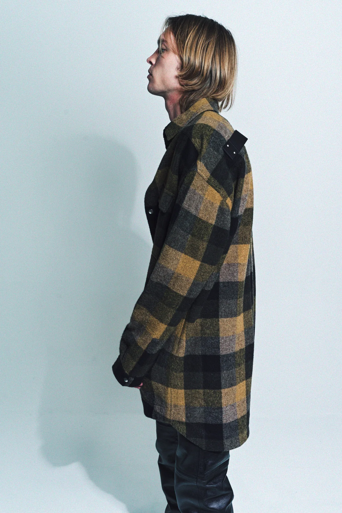 RICK OWENS | OVERSIZED PLAID OUTERSHRT - Image 2