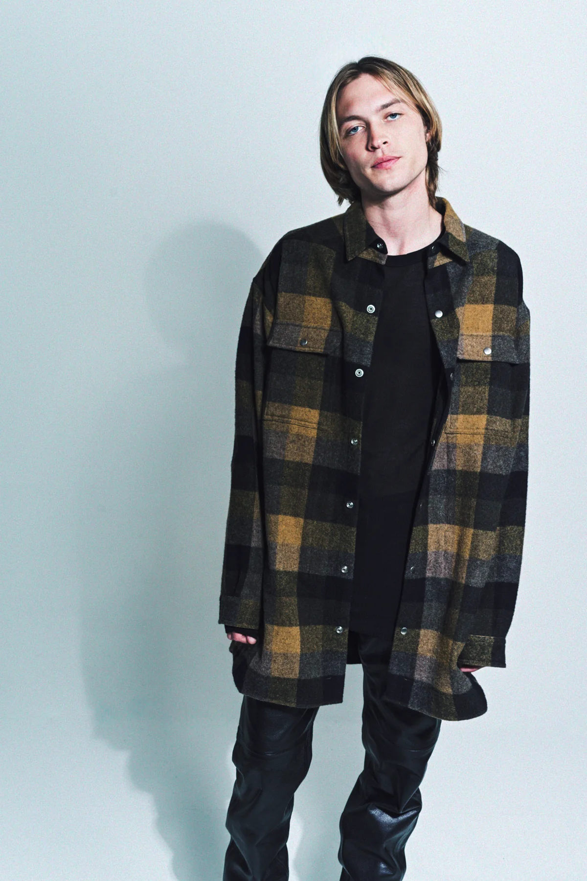 RICK OWENS | OVERSIZED PLAID OUTERSHRT - Image 5