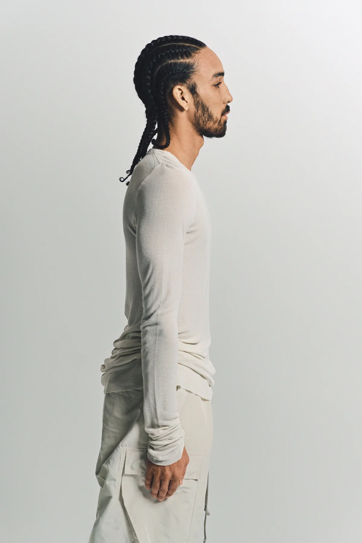 RICK OWENS | RIB LONG SLEEVE TEE - Image 5