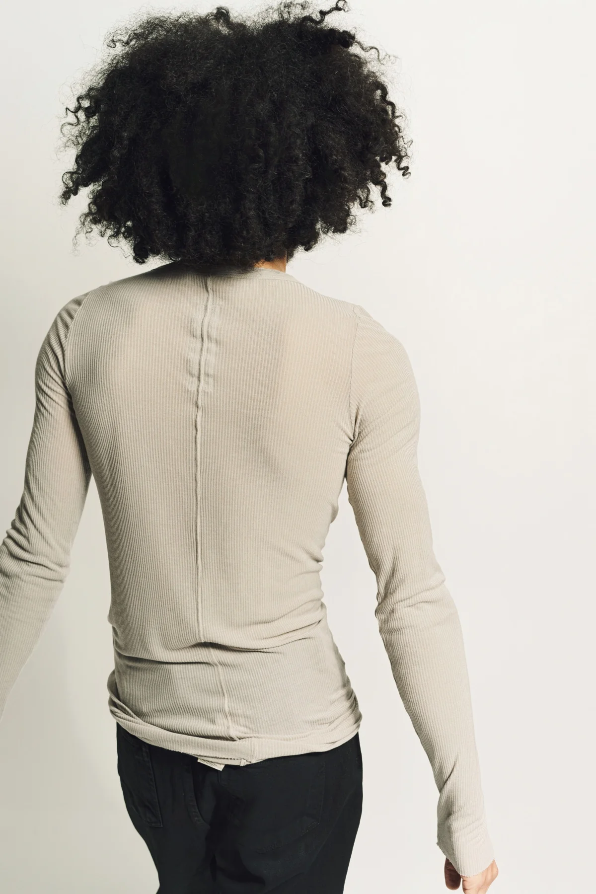 RICK OWENS | RIB LONG SLEEVE TEE - Image 18