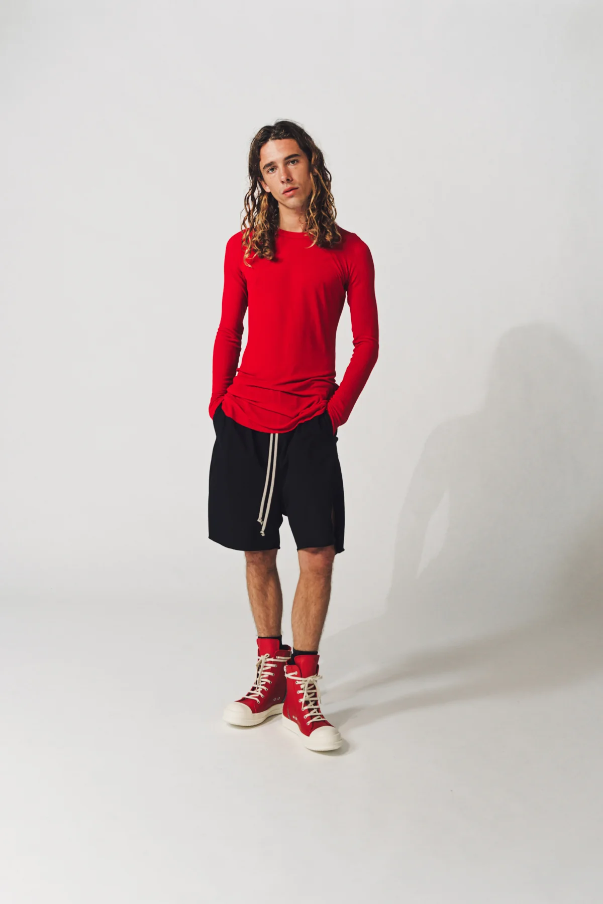 RICK OWENS | RIB LONG SLEEVE TEE - Image 2