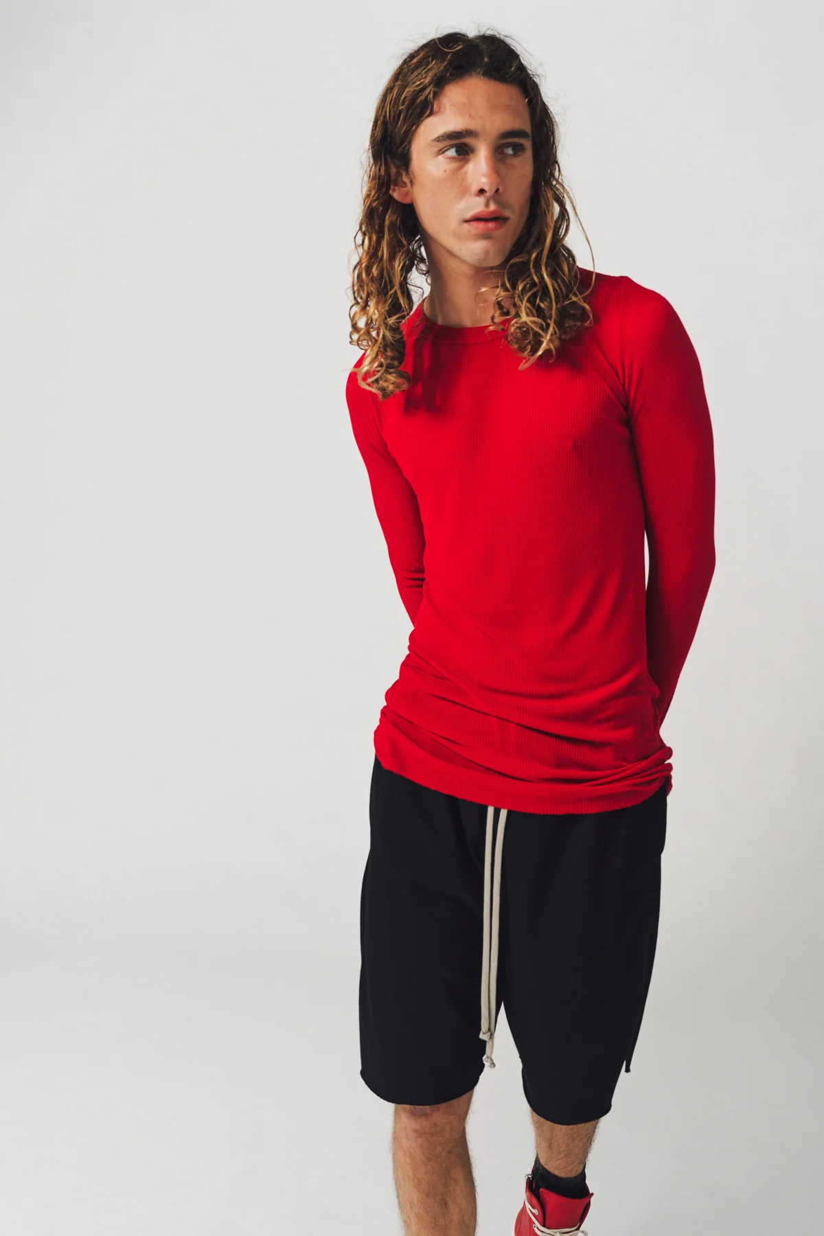 RICK OWENS | RIB LONG SLEEVE TEE - Image 5