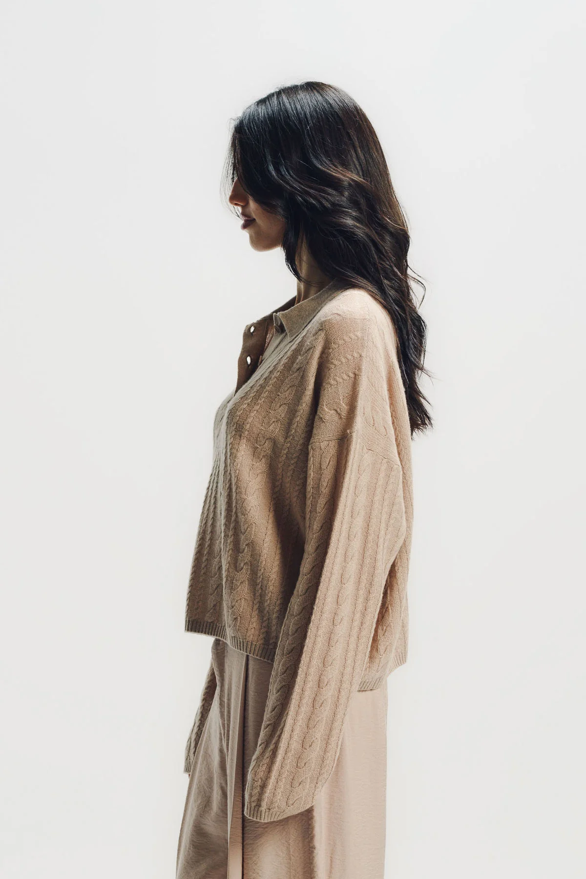 Sablyn | Elsie Relaxed Ls Cashmere Polo Sweater - Image 3