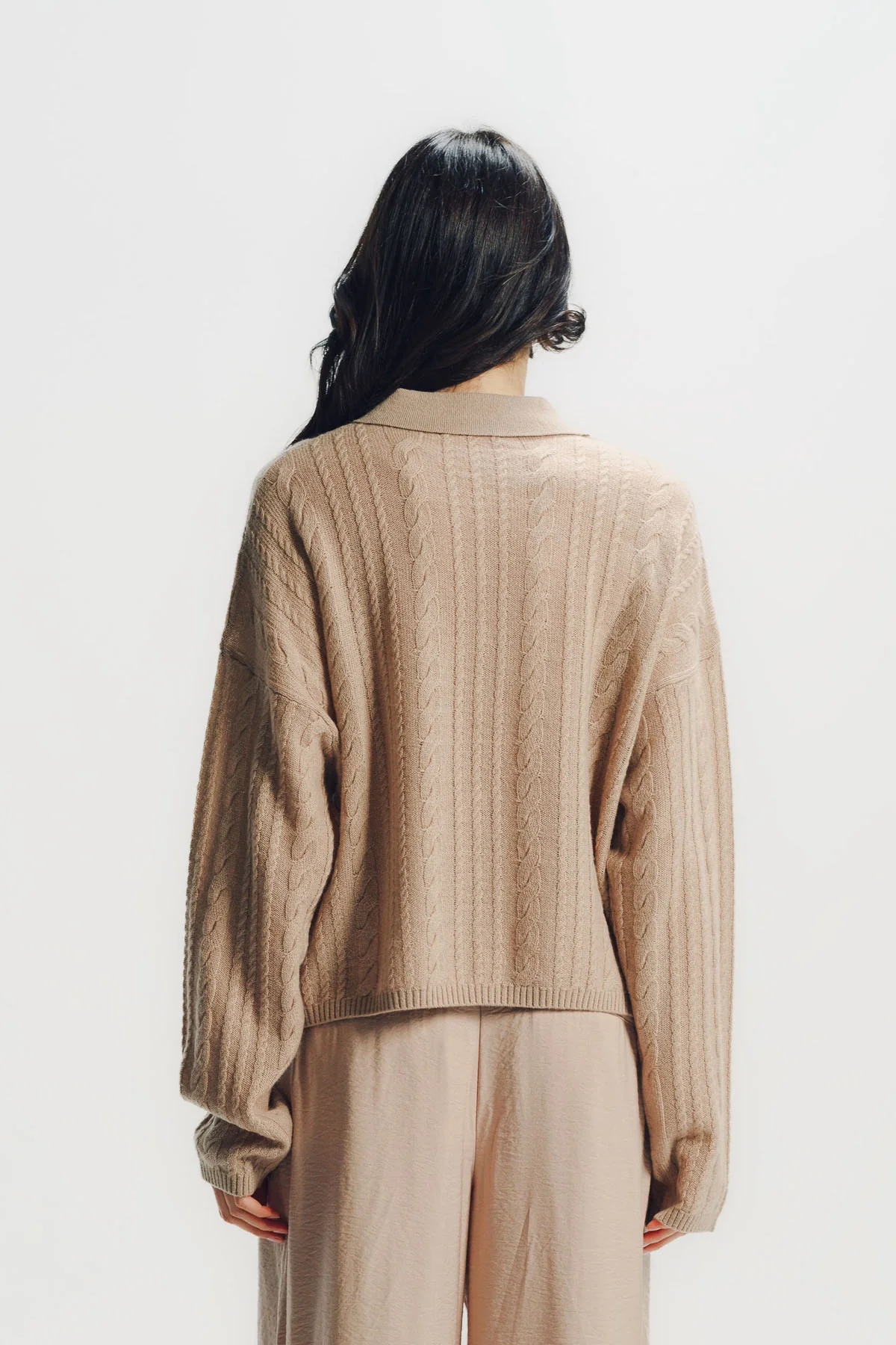 Sablyn | Elsie Relaxed Ls Cashmere Polo Sweater - Image 4