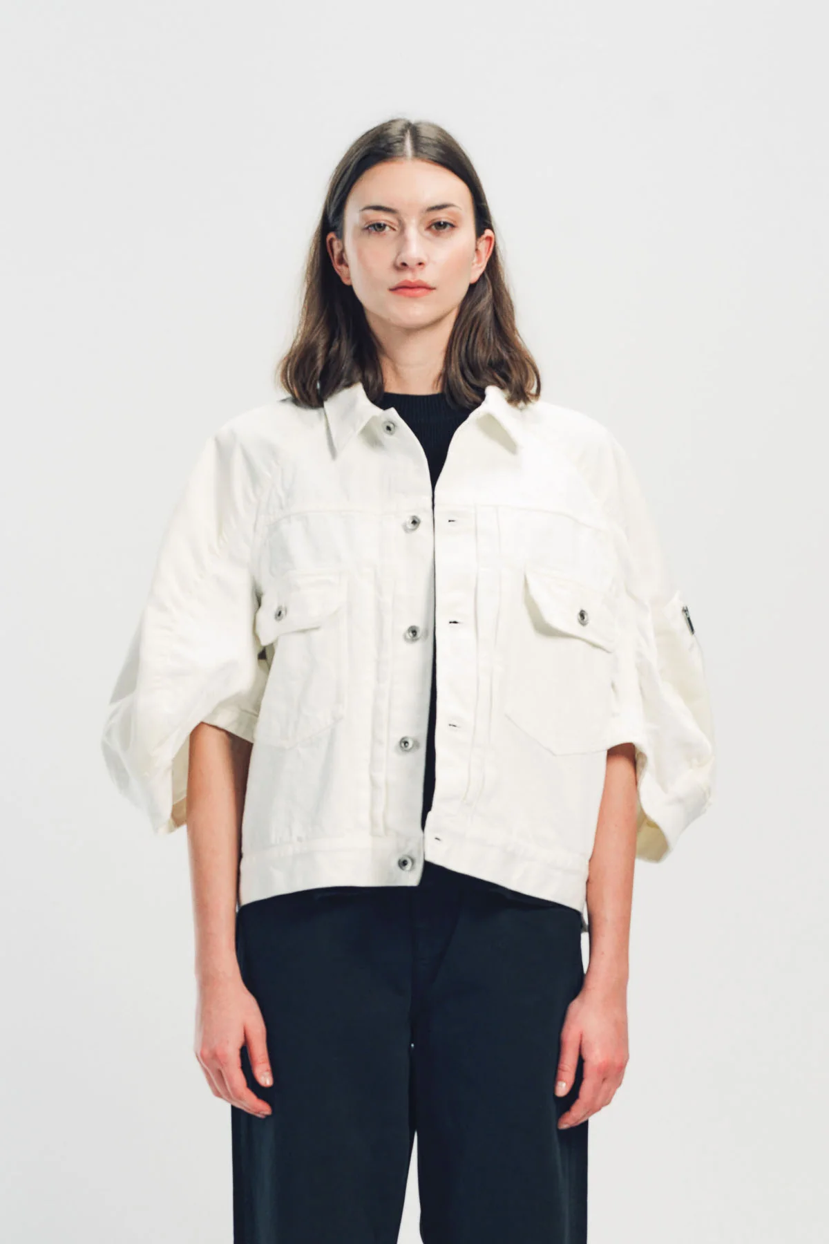 SACAI | DENIM X NYLON TWILL JACKET - Image 2