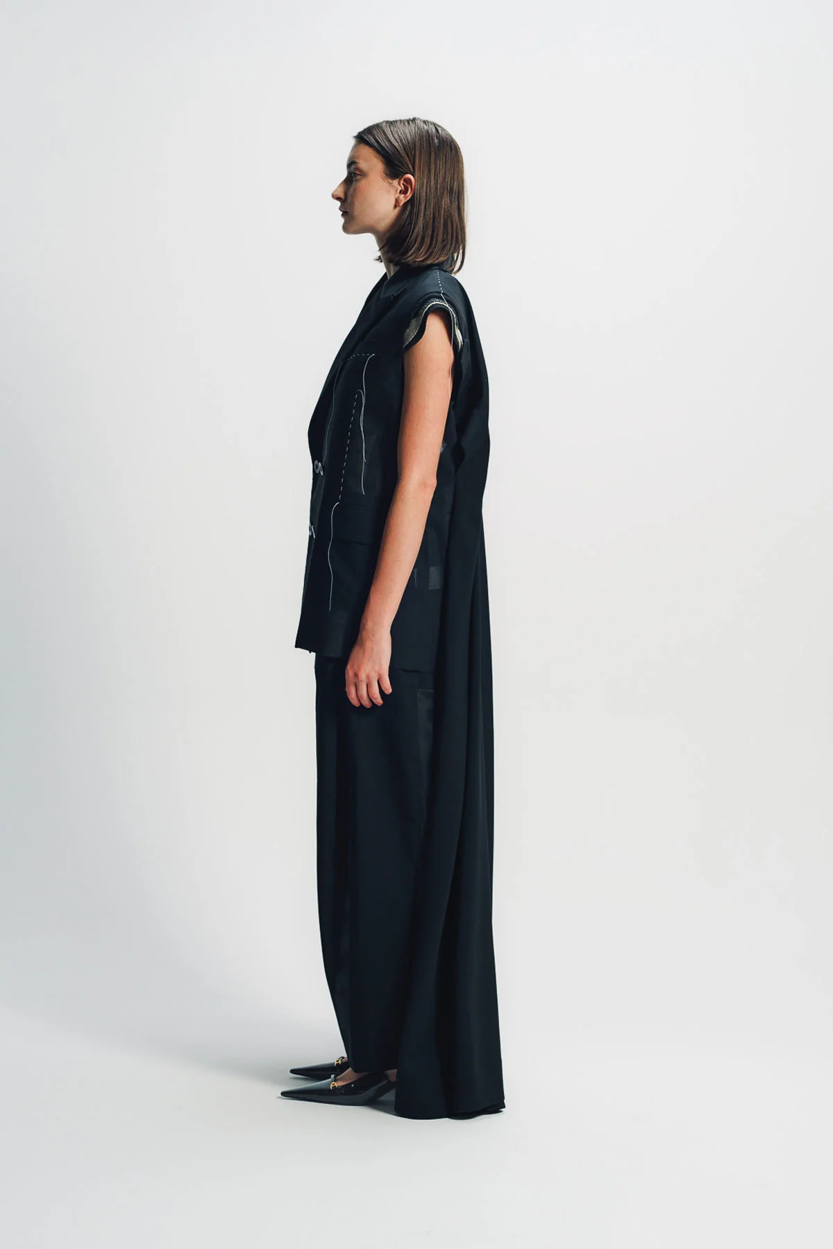 SACAI | WOOL ORGANZA VEST - Image 3