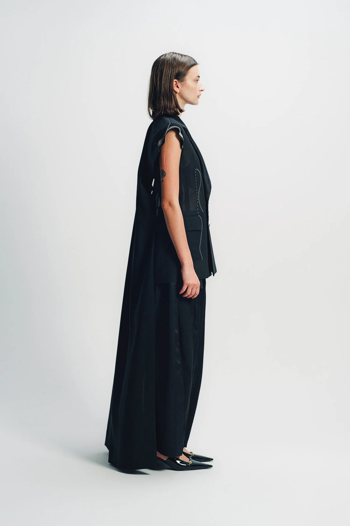 SACAI | WOOL ORGANZA VEST - Image 5