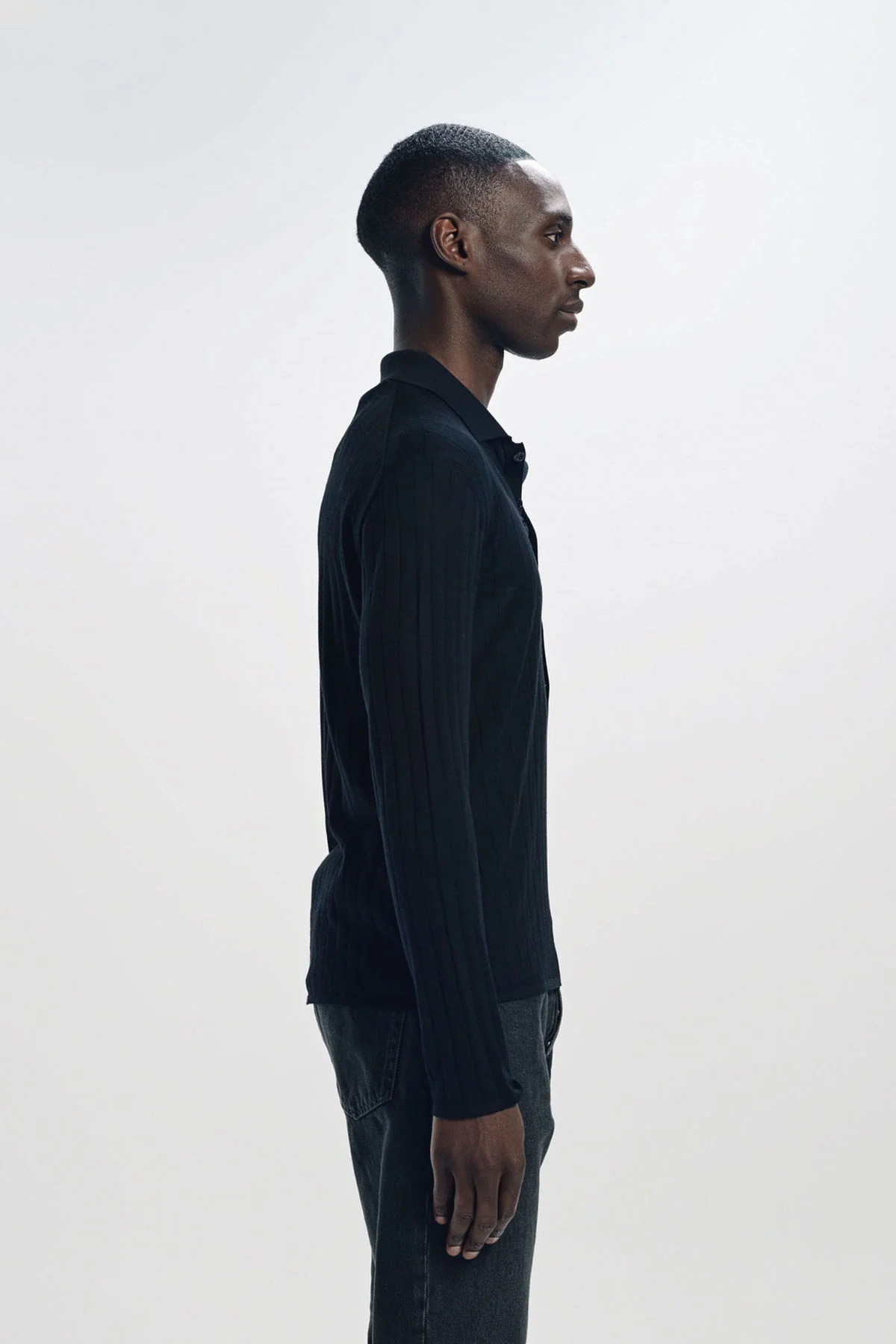 SAINT LAURENT | LONG SLEEVE POLO IN WOOL - Image 5