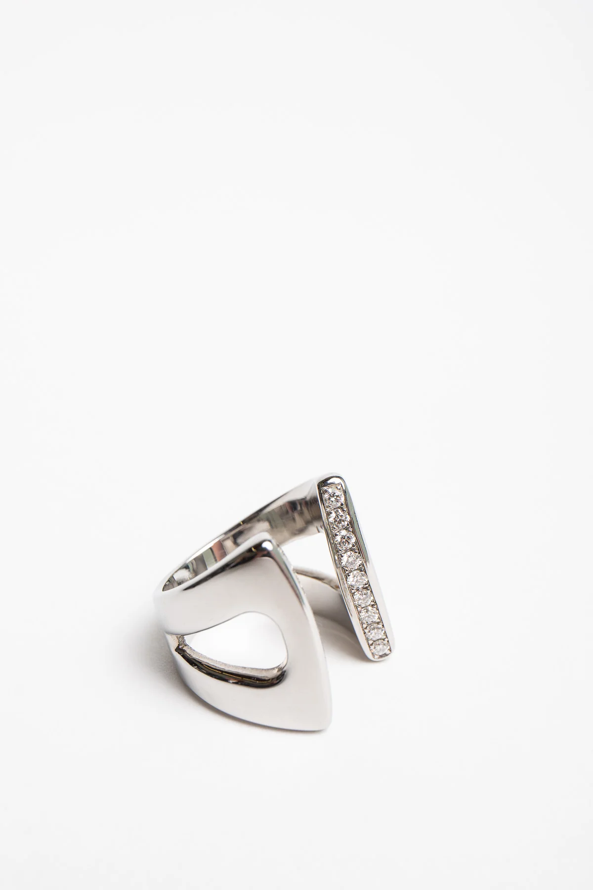 SARAH JANE WILDE | STAINLESS STEEL & DIAMOND RING - Image 4