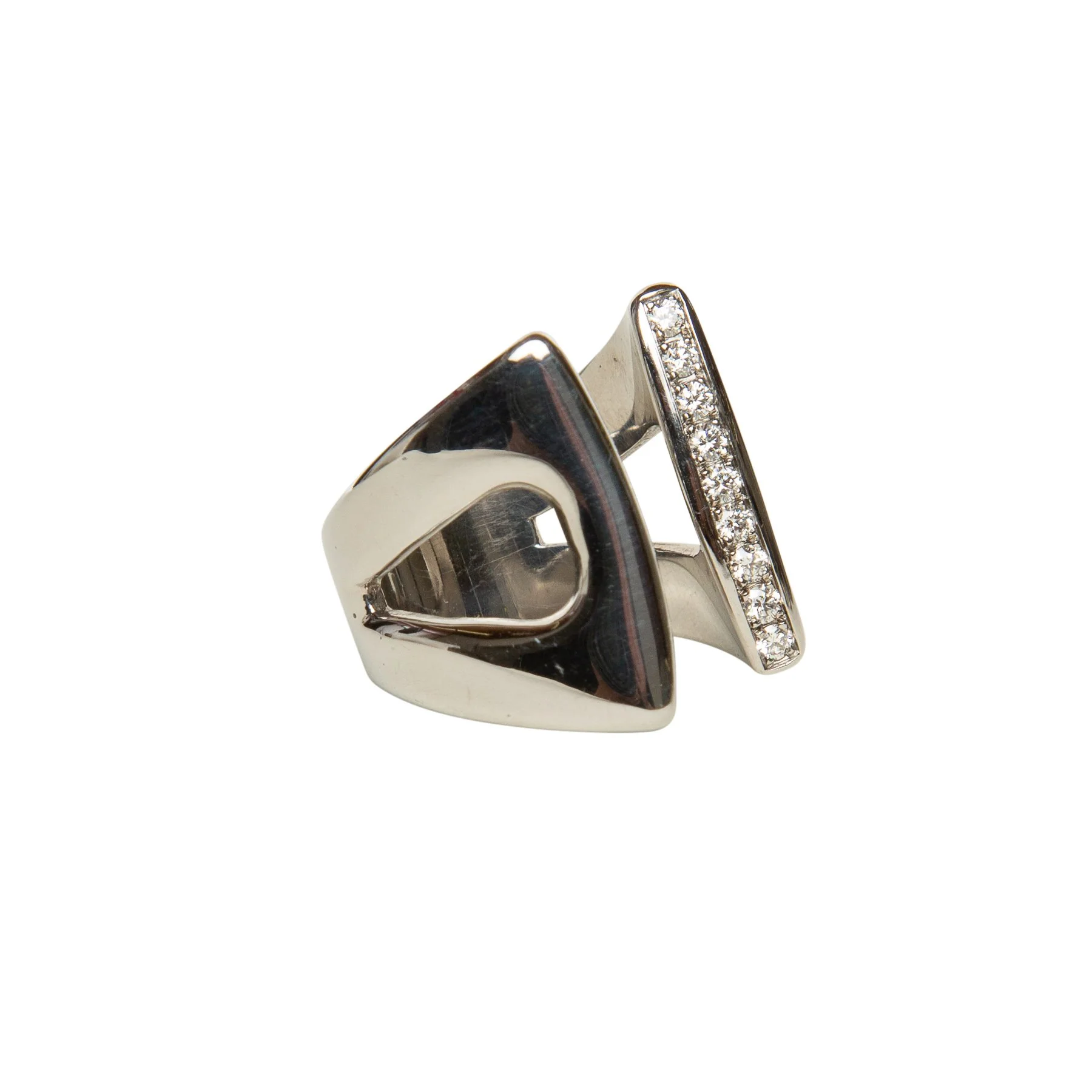 SARAH JANE WILDE | STAINLESS STEEL & DIAMOND RING - Image 6