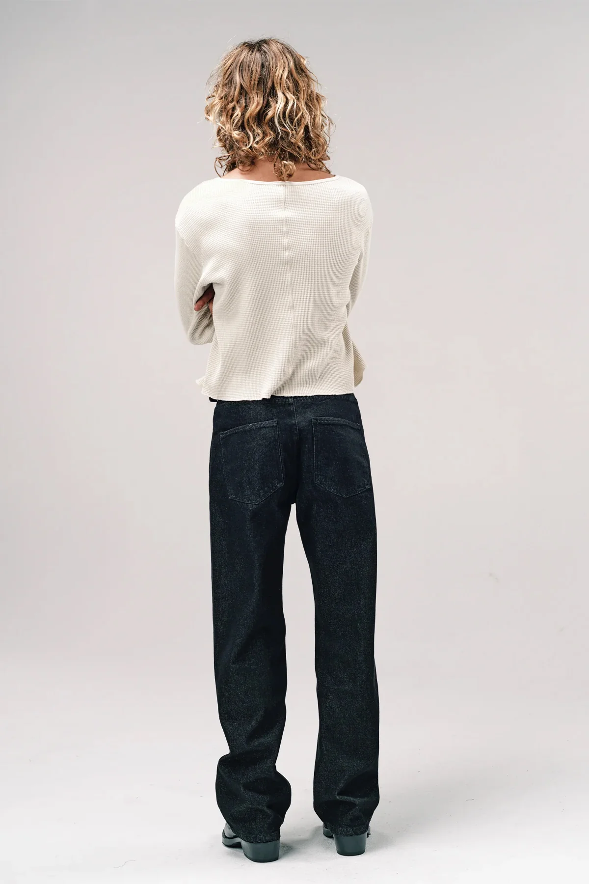 SECOND/LAYER | BLACK BIG PAPI DENIM JEANS - Image 5