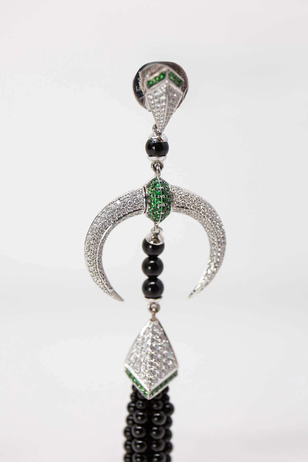 SHAUN LEANE | DIAMOND CRESCENT BEAD DROP EARRINGS - Image 2
