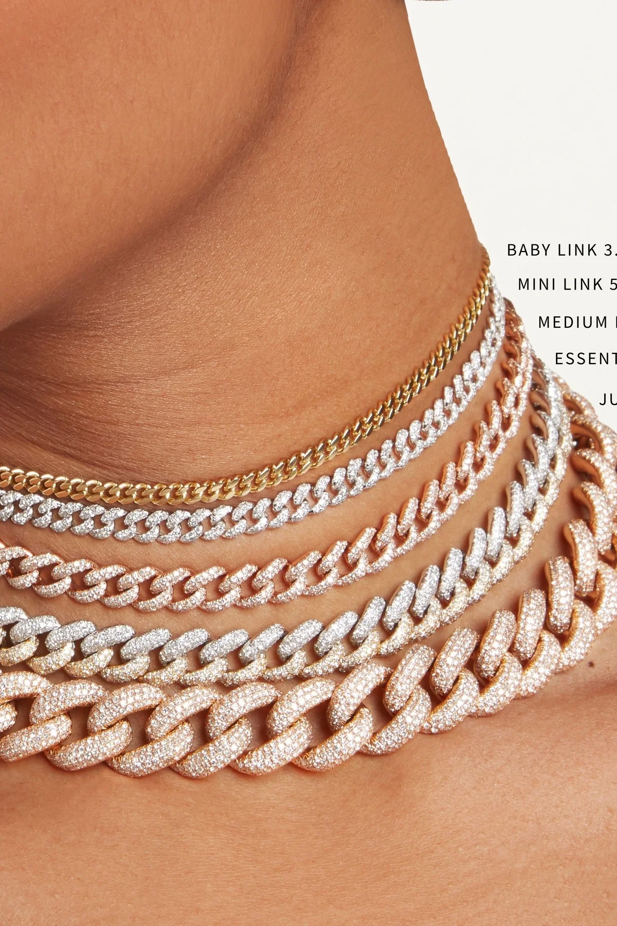 Shay | Diamond Baguette Essential Link Necklace - Image 3