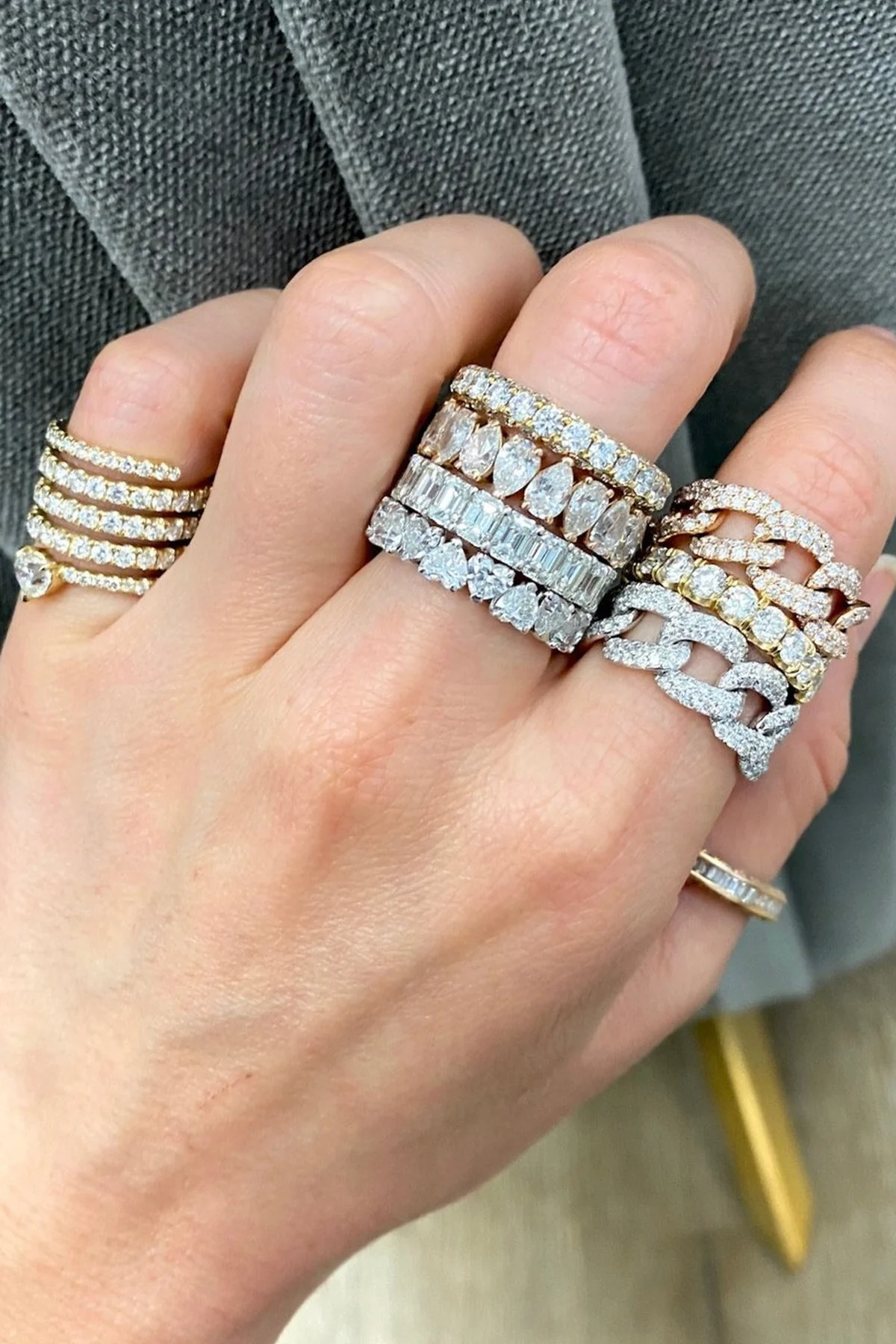 Shay | Diamond Heart Eternity Band - Image 3